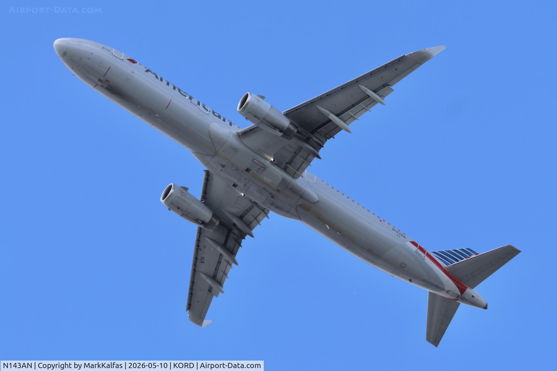 Aircraft N143AN, 2015 Airbus A321-231, c/n 6745, A321 American Airbus A321-231 N143AN departing 28R KORD, at KORD, photo by MarkKalfas
