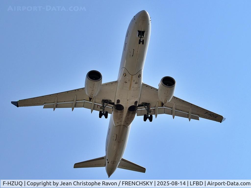 Aircraft F-HZUQ, 2023 Airbus A220-300, c/n 55197, Paris (CDG) Bordeaux (BOD) AF7432, at LFBD, photo by Jean Christophe Ravon / FRENCHSKY