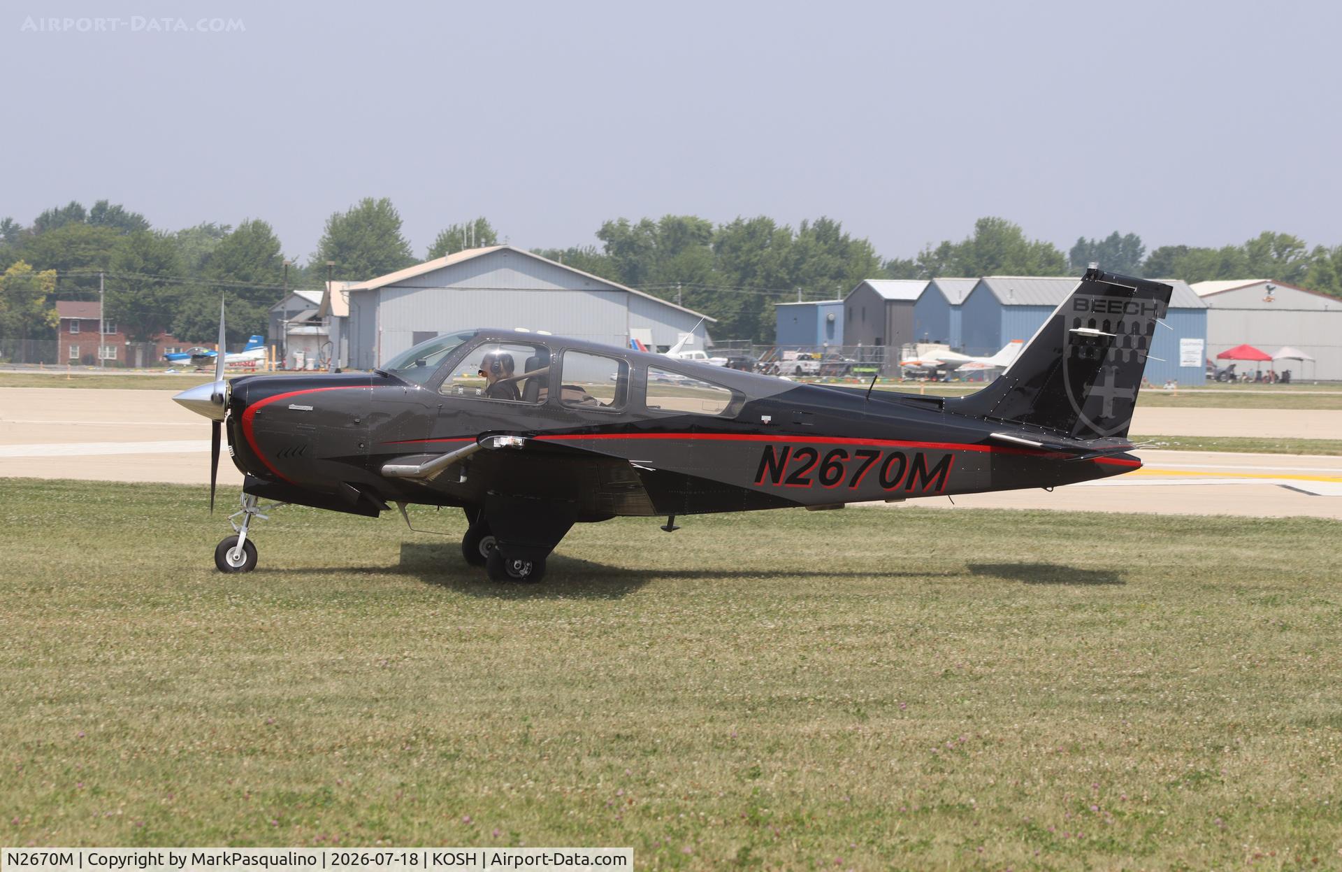 Aircraft N2670M, 1986 Beech F33A Bonanza, c/n CE-1082, Beech F33A, at KOSH, photo by MarkPasqualino