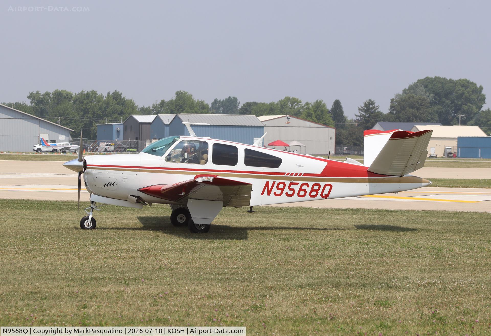 Aircraft N9568Q, 1966 Beech V35 Bonanza, c/n D-8203, Beech V35, at KOSH, photo by MarkPasqualino