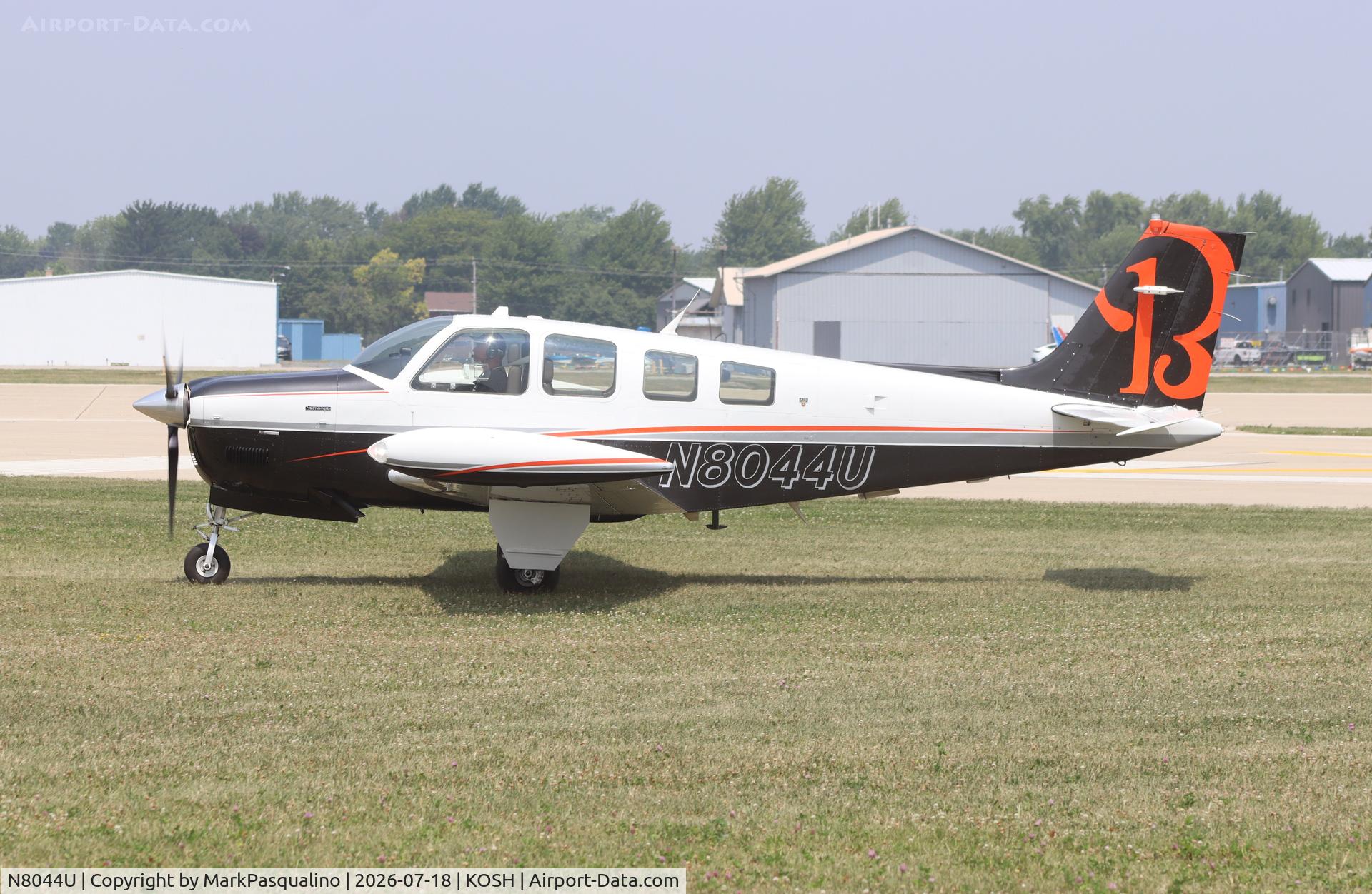 Aircraft N8044U, 1992 Beech A36 Bonanza 36, c/n E-2708, Beech A36, at KOSH, photo by MarkPasqualino