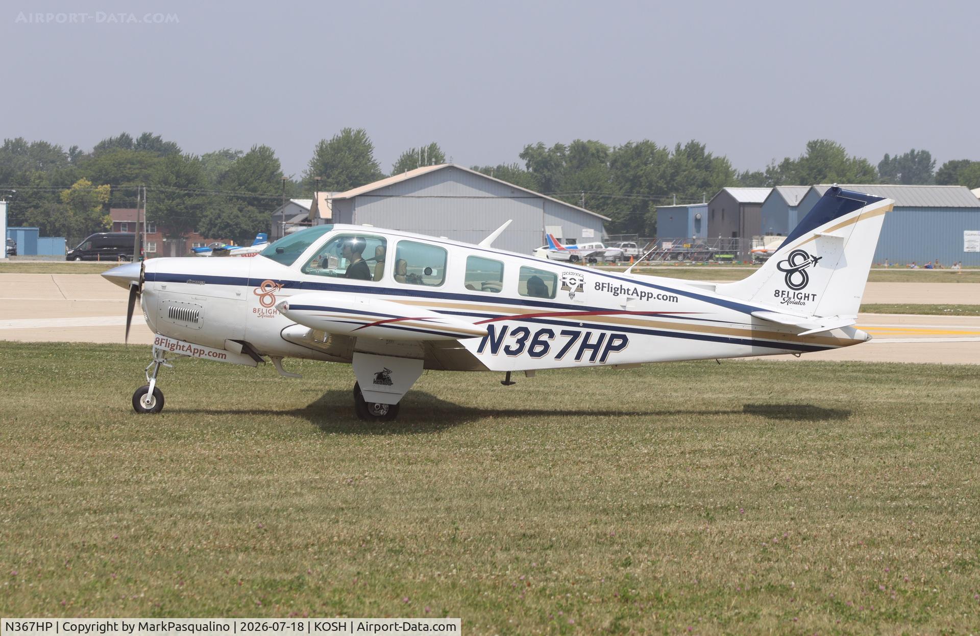 Aircraft N367HP, 1981 Beech A36 Bonanza 36, c/n E-1811, Beech A36, at KOSH, photo by MarkPasqualino