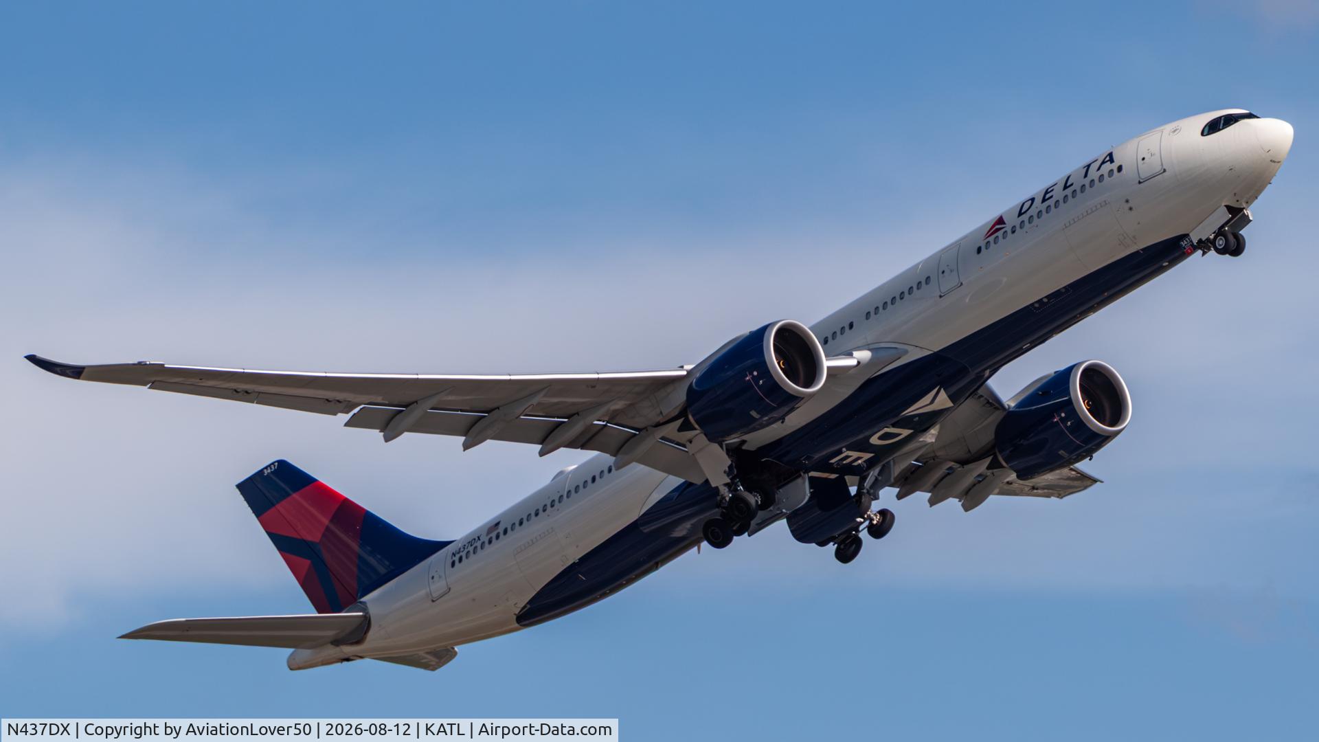 Aircraft N437DX, 2025 Airbus A330-941, c/n 2100, Delta A339, at KATL, photo by AviationLover50