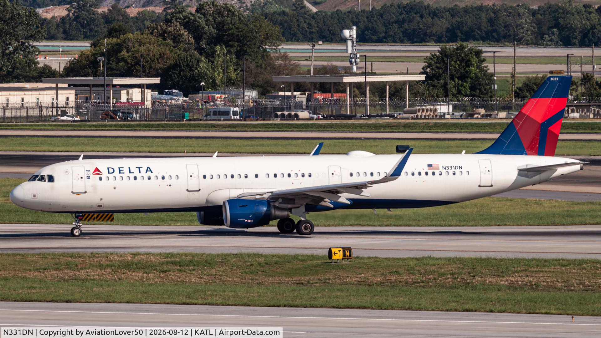 Aircraft N331DN, 2017 Airbus A321-211, c/n 7943, Delta A321, at KATL, photo by AviationLover50