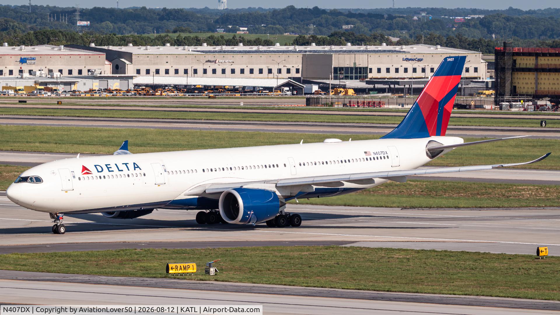 Aircraft N407DX, 2020 Airbus A330-941, c/n 1957, Delta A339, at KATL, photo by AviationLover50