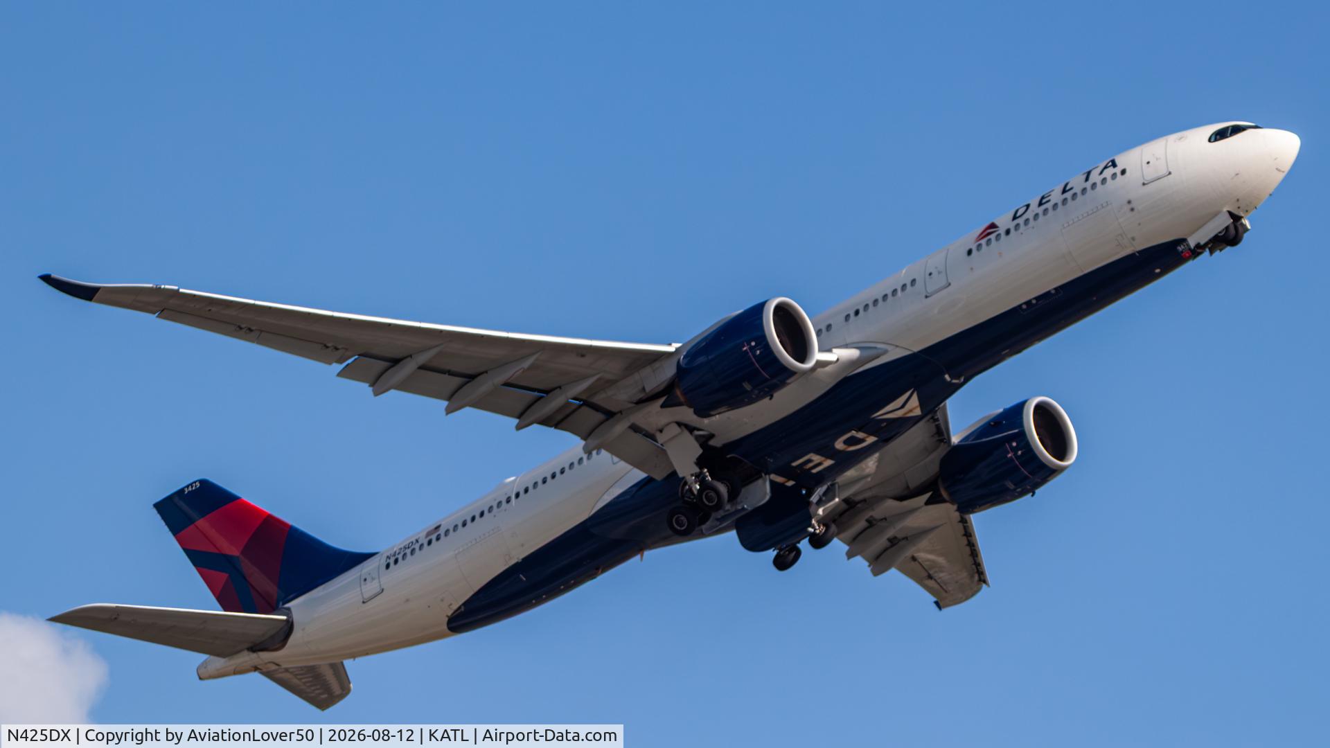 Aircraft N425DX, 2023 Airbus A330-941, c/n 2037, Delta A339, at KATL, photo by AviationLover50