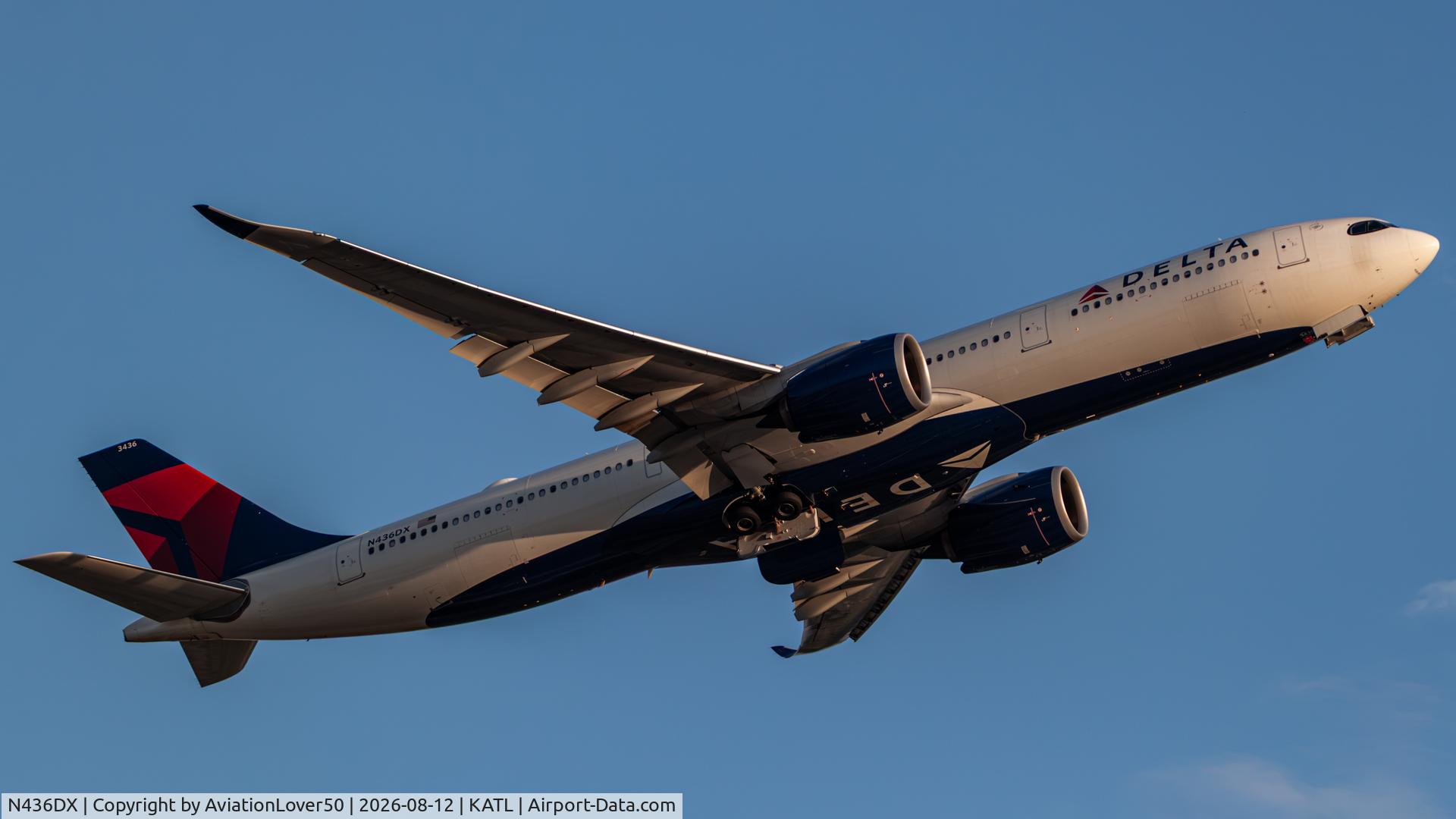 Aircraft N436DX, 2025 Airbus A330-941, c/n 2094, Delta A339, at KATL, photo by AviationLover50