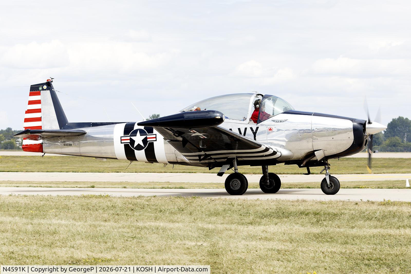 Aircraft N4591K, 1948 Ryan Navion A, c/n NAV-4-1591, Airventure 2026., at KOSH, photo by GeorgeP