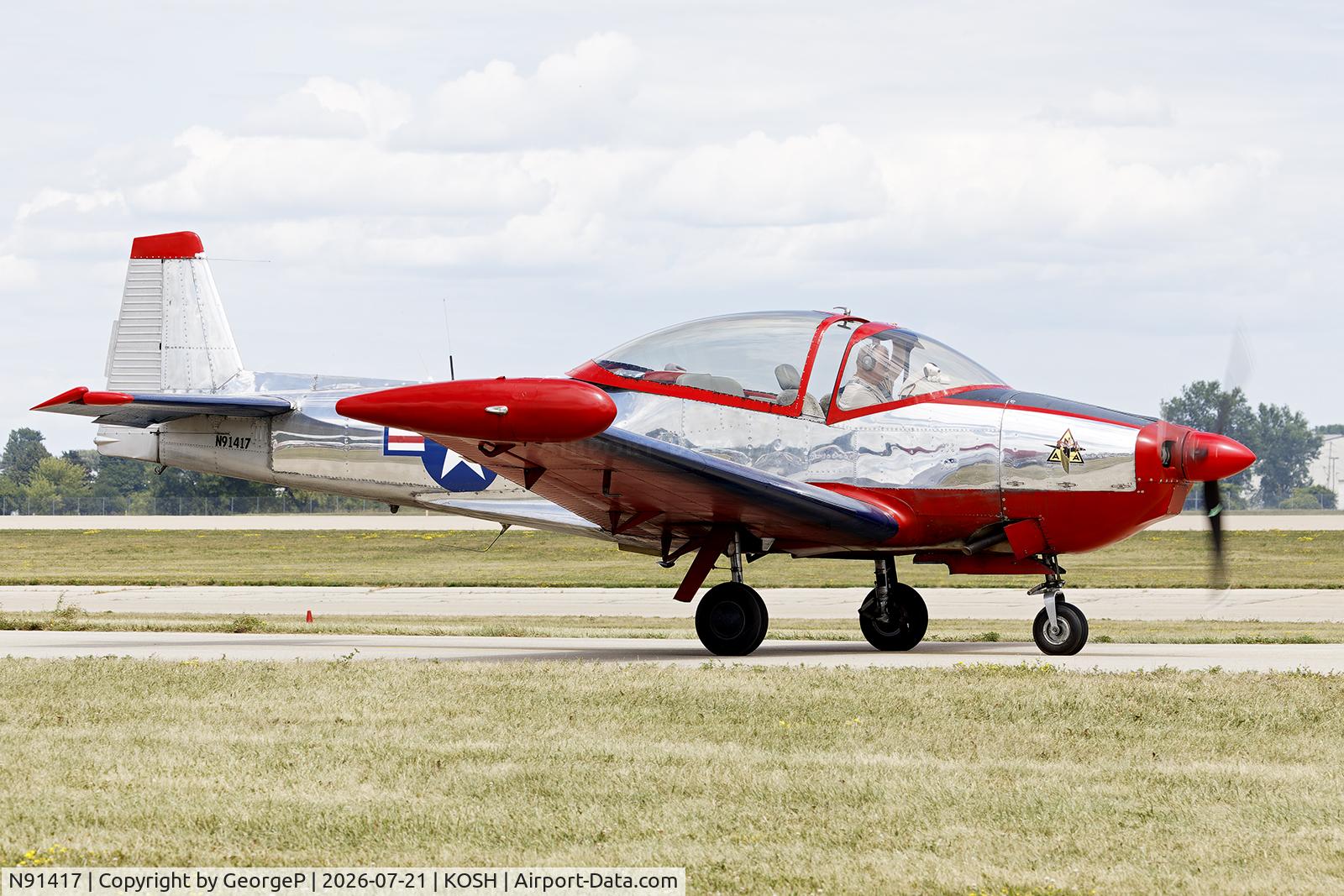 Aircraft N91417, 1948 Ryan Navion A, c/n NAV-4-1591, Airventure 2026., at KOSH, photo by GeorgeP