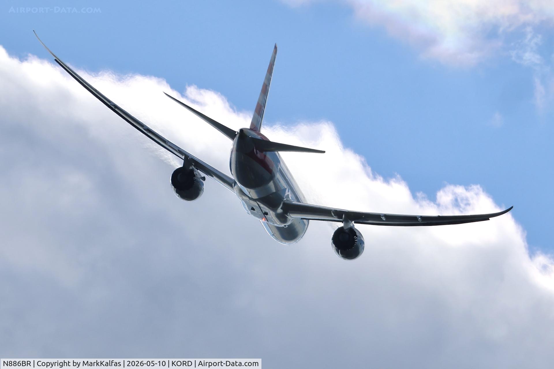 Aircraft N886BR, 2023 Boeing 787-8 Dreamliner, c/n 66006 l/n 1149, B788 American Airlines Boeing 787-8 Dreamliner N886BR departing 28R KORD, at KORD, photo by MarkKalfas