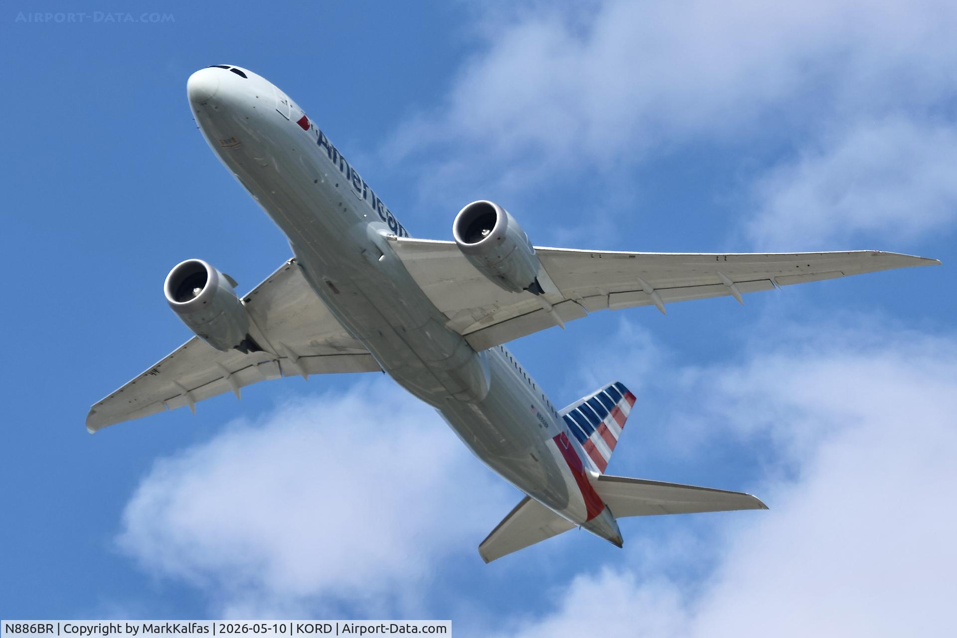 Aircraft N886BR, 2023 Boeing 787-8 Dreamliner, c/n 66006 l/n 1149, B788 American Airlines Boeing 787-8 Dreamliner N886BR departing 28R KORD, at KORD, photo by MarkKalfas
