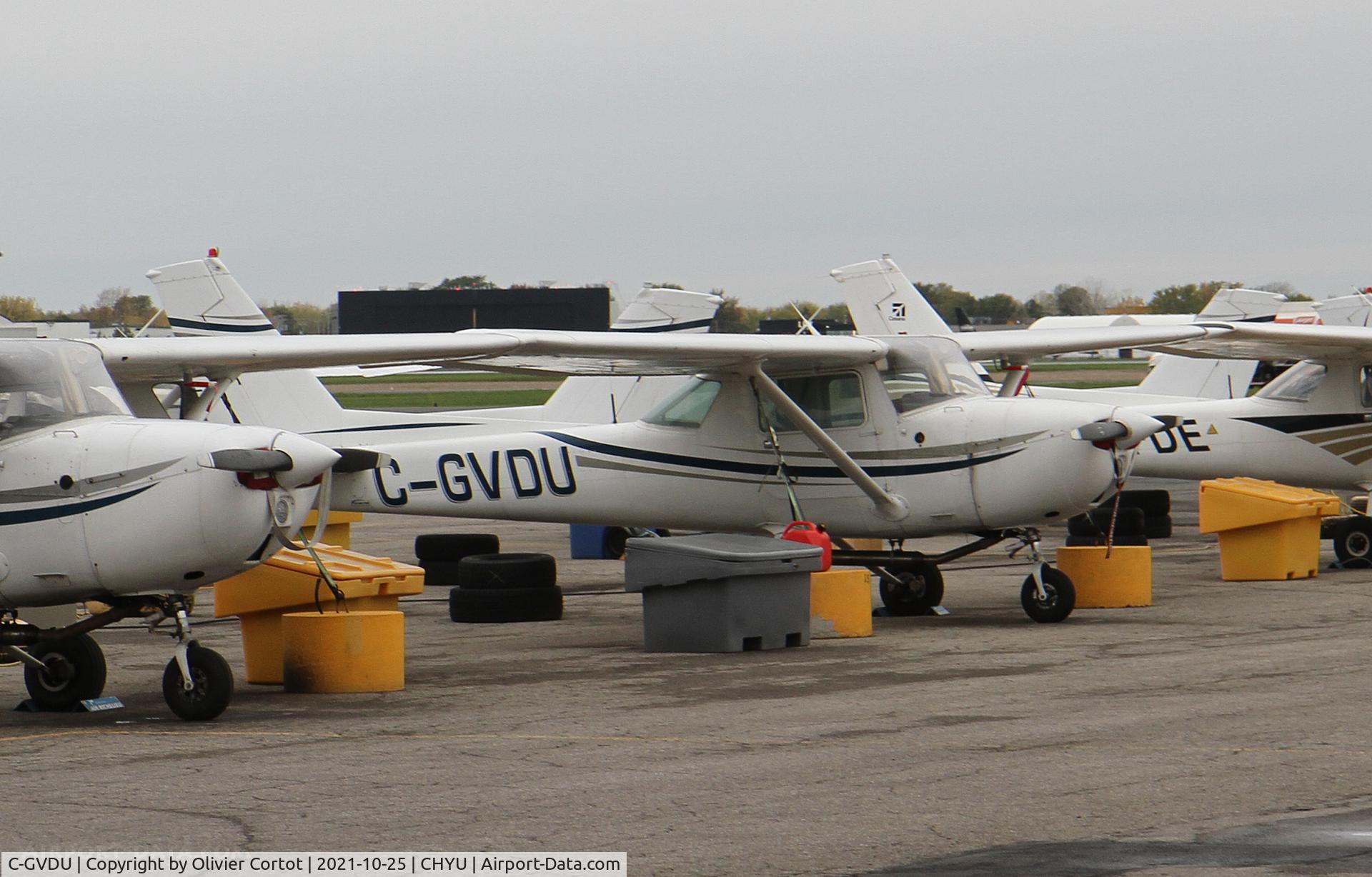 Aircraft C-GVDU, 1975 Cessna 150M, c/n 15077704, 2021, at CHYU, photo by Olivier Cortot