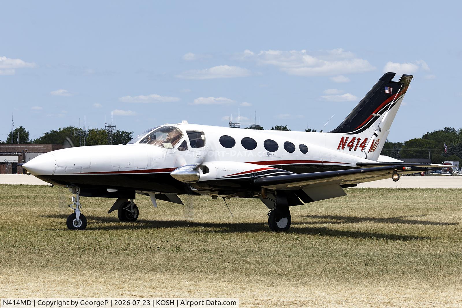 Aircraft N414MD, 1979 Cessna 414A Chancellor, c/n 414A0436, Airventure 2026., at KOSH, photo by GeorgeP