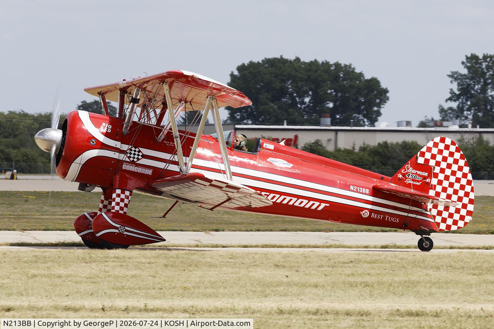 Aircraft N213BB, 1940 Boeing A75N1(PT17), c/n 75-12348, Airventure 2026., at KOSH, photo by GeorgeP