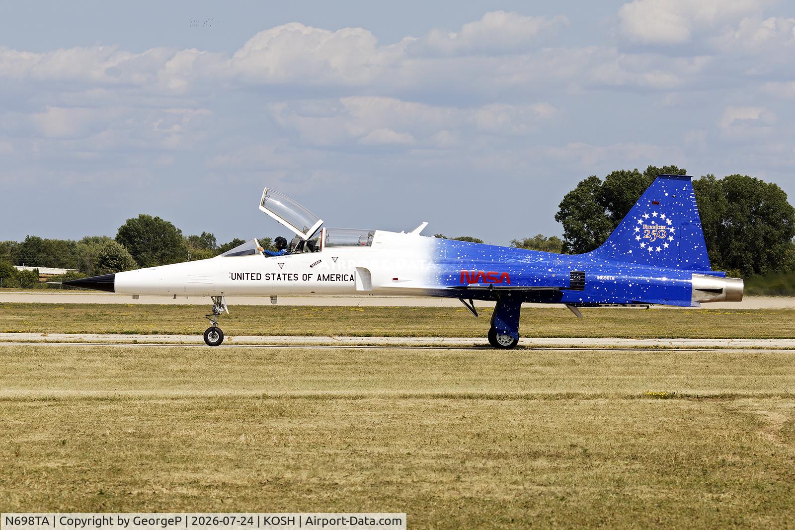 Aircraft N698TA, 1975 Northrop F-5F Tiger II, c/n W.1008, Airventure 2026., at KOSH, photo by GeorgeP