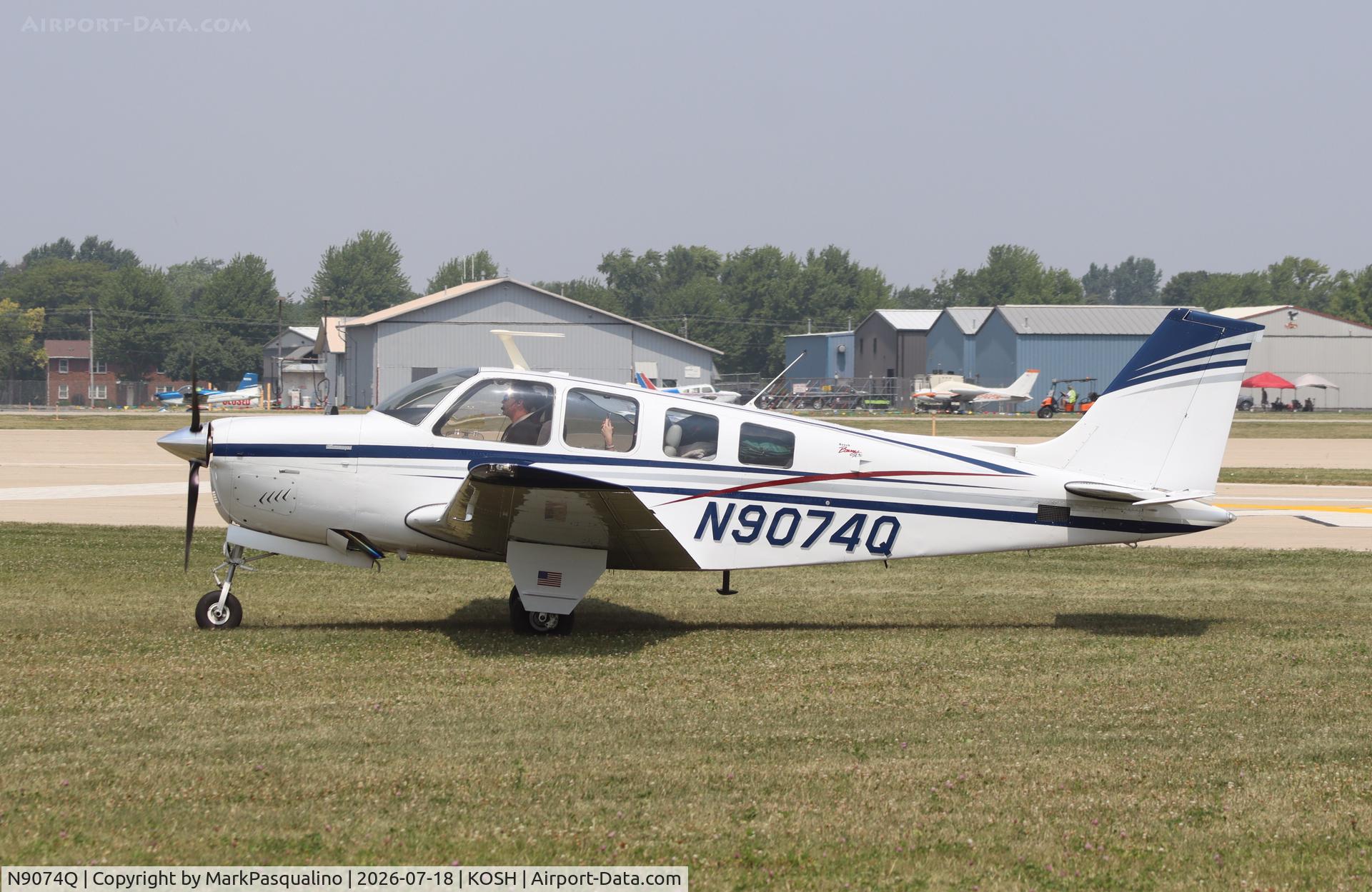 Aircraft N9074Q, 1970 Beech A36 Bonanza 36, c/n E-235, Beech A36, at KOSH, photo by MarkPasqualino