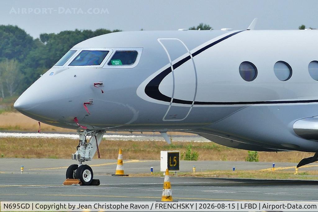 Aircraft N695GD, 2022 Gulfstream GVI-G650ER, c/n 6495, Ultra Long Range GVI, at LFBD, photo by Jean Christophe Ravon / FRENCHSKY