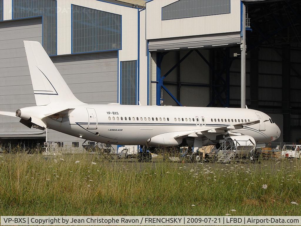 Aircraft VP-BXS, 1997 Airbus A320-214, c/n 764, NAS National Air Services, at LFBD, photo by Jean Christophe Ravon / FRENCHSKY