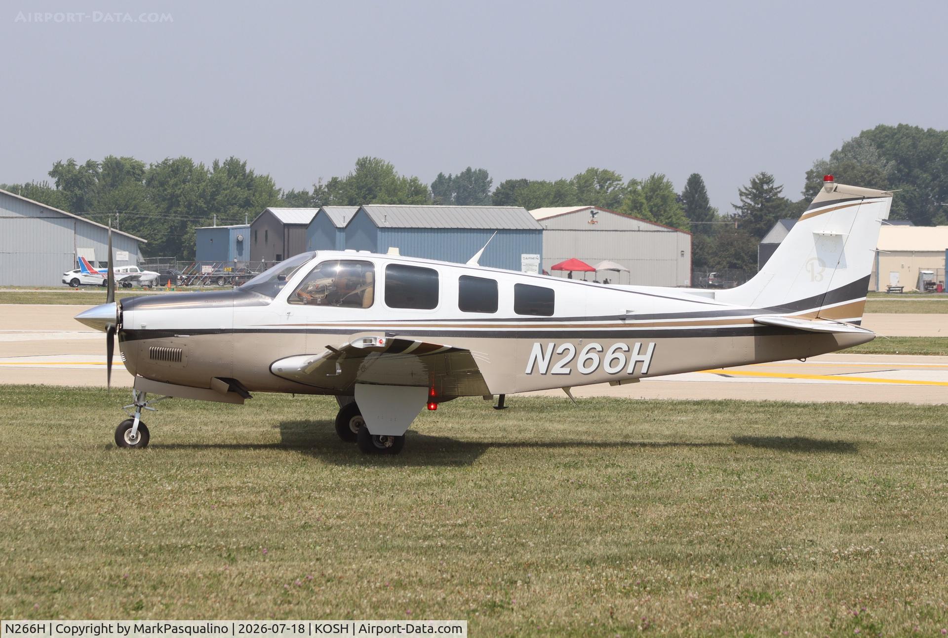 Aircraft N266H, 2008 Hawker Beechcraft Corp G36 Bonanza, c/n E-3877, Beech G36, at KOSH, photo by MarkPasqualino