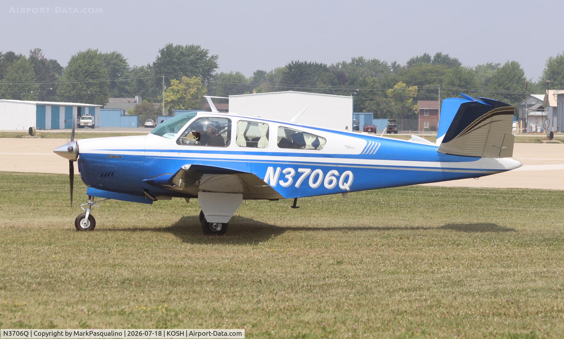 Aircraft N3706Q, 1966 Beech V35 Bonanza, c/n D-8367, Beech V35, at KOSH, photo by MarkPasqualino