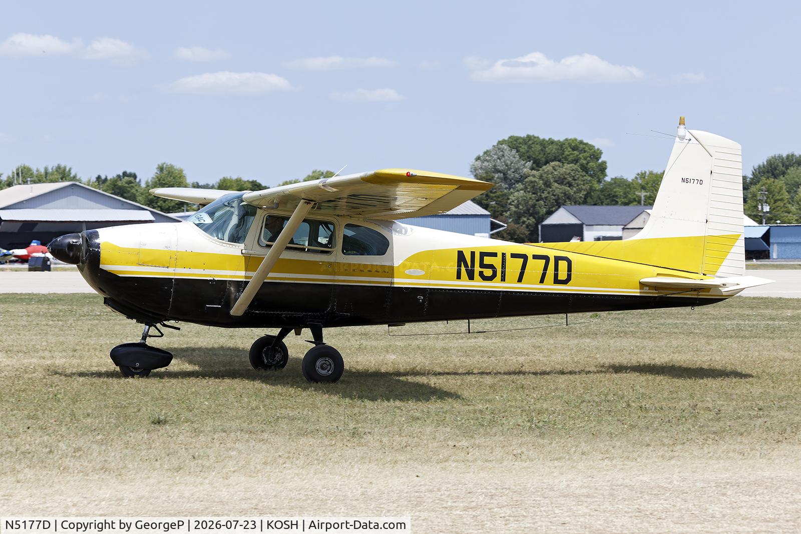 Aircraft N5177D, 1958 Cessna 182A Skylane, c/n 51277, Airventure 2026., at KOSH, photo by GeorgeP