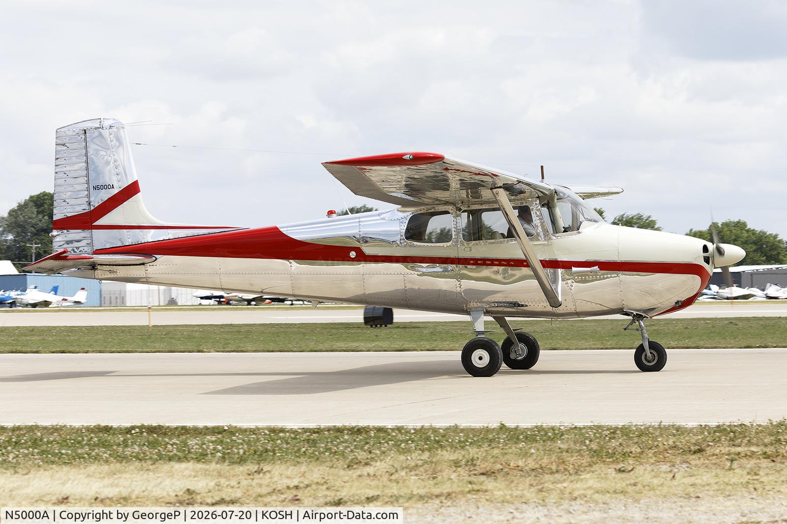 Aircraft N5000A, 1955 Cessna 172, c/n 28000, Airventure 2026., at KOSH, photo by GeorgeP