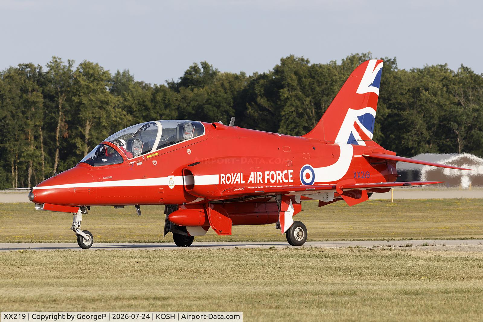 Aircraft XX219, 1978 Hawker Siddeley Hawk T.1A, c/n 055/312055, Airventure 2026., at KOSH, photo by GeorgeP