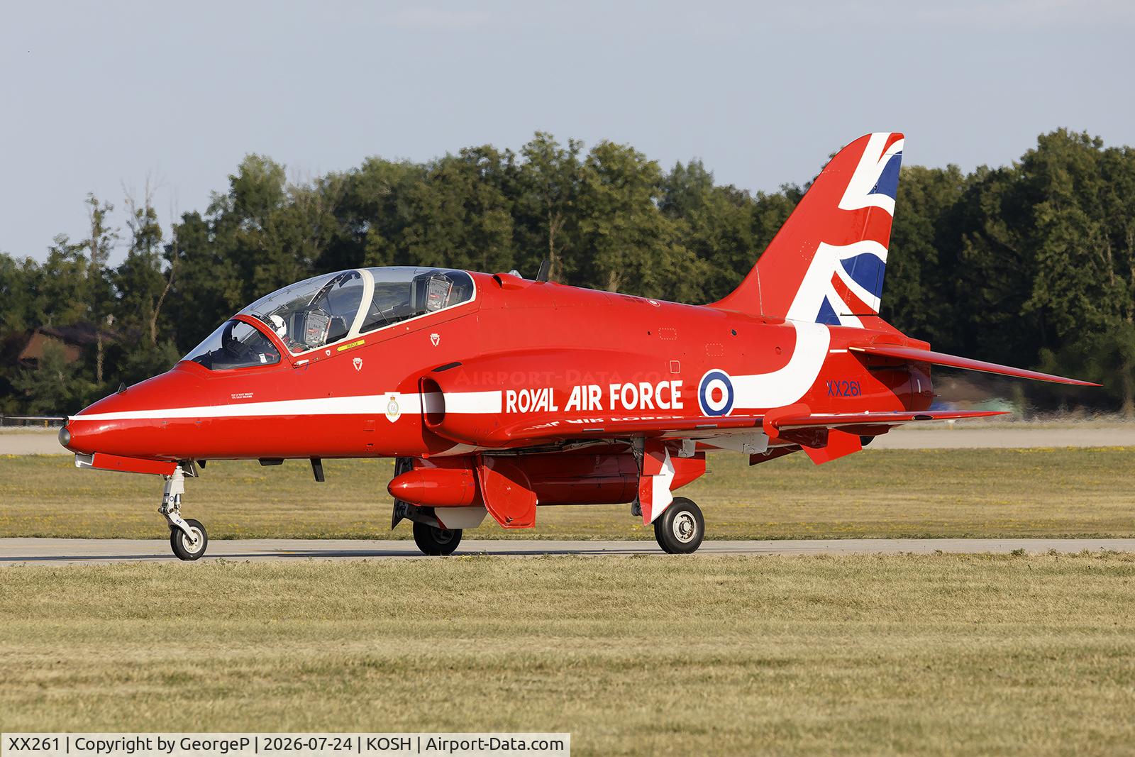 Aircraft XX261, 1978 Hawker Siddeley Hawk T.1A, c/n 097/312097, Airventure 2026., at KOSH, photo by GeorgeP