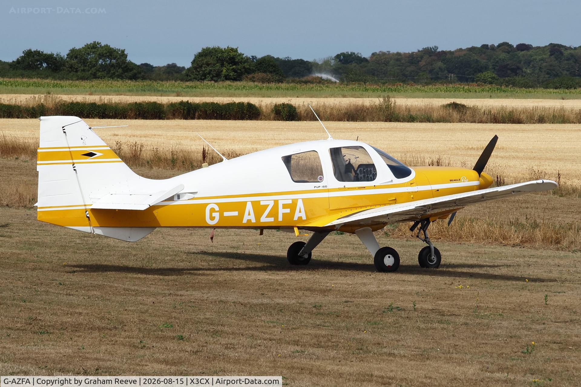Aircraft G-AZFA, 1969 Beagle B-121 Pup Series 2 (Pup 150), c/n B121-143, Parked at Northrepps., at X3CX, photo by Graham Reeve