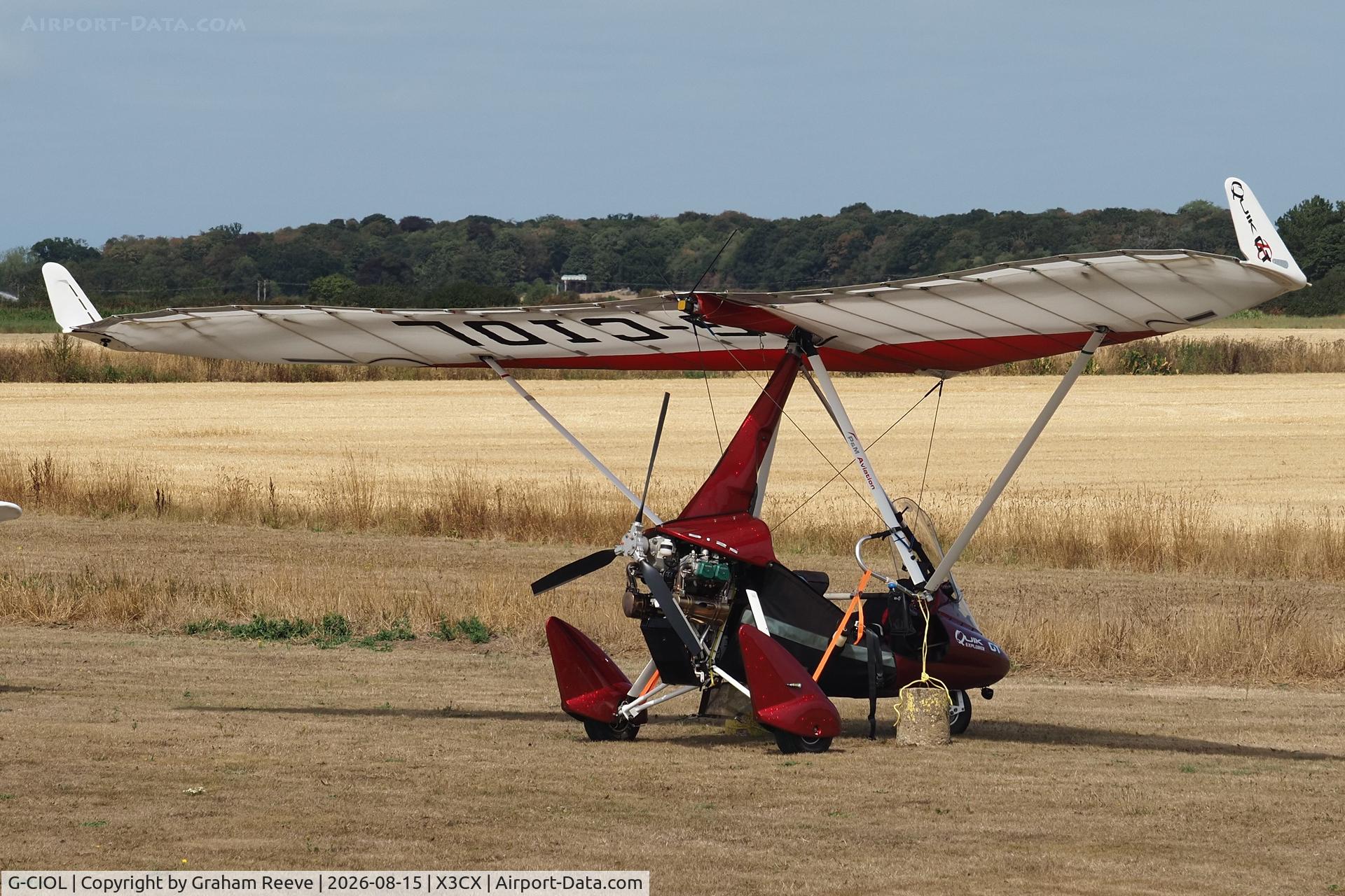 Aircraft G-CIOL, 2015 P&M Aviation Quik GTR, c/n 8719, Parked at Northrepps., at X3CX, photo by Graham Reeve