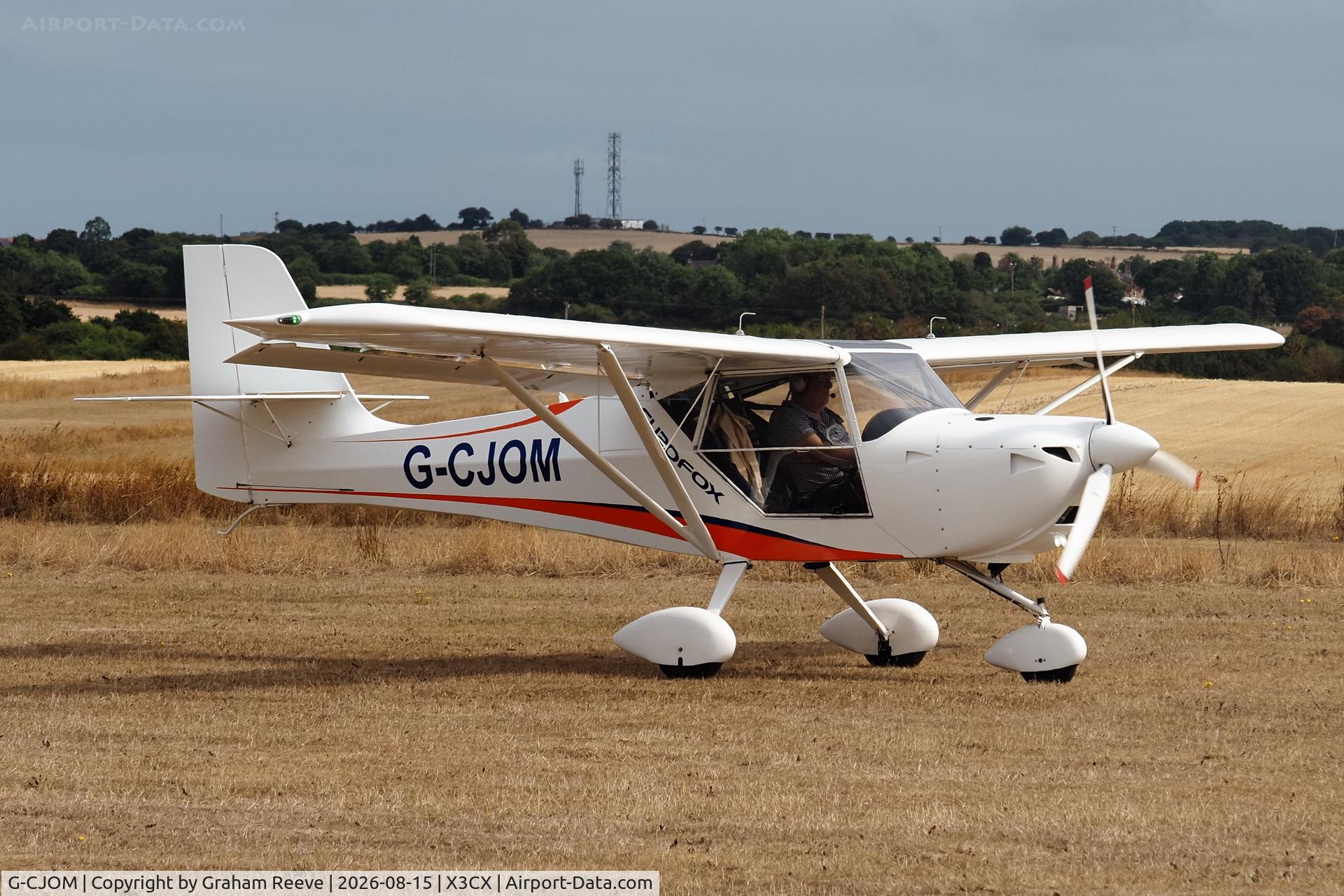 Aircraft G-CJOM, 2017 Aeropro Eurofox 3K, c/n 51216, Just landed at Northrepps., at X3CX, photo by Graham Reeve