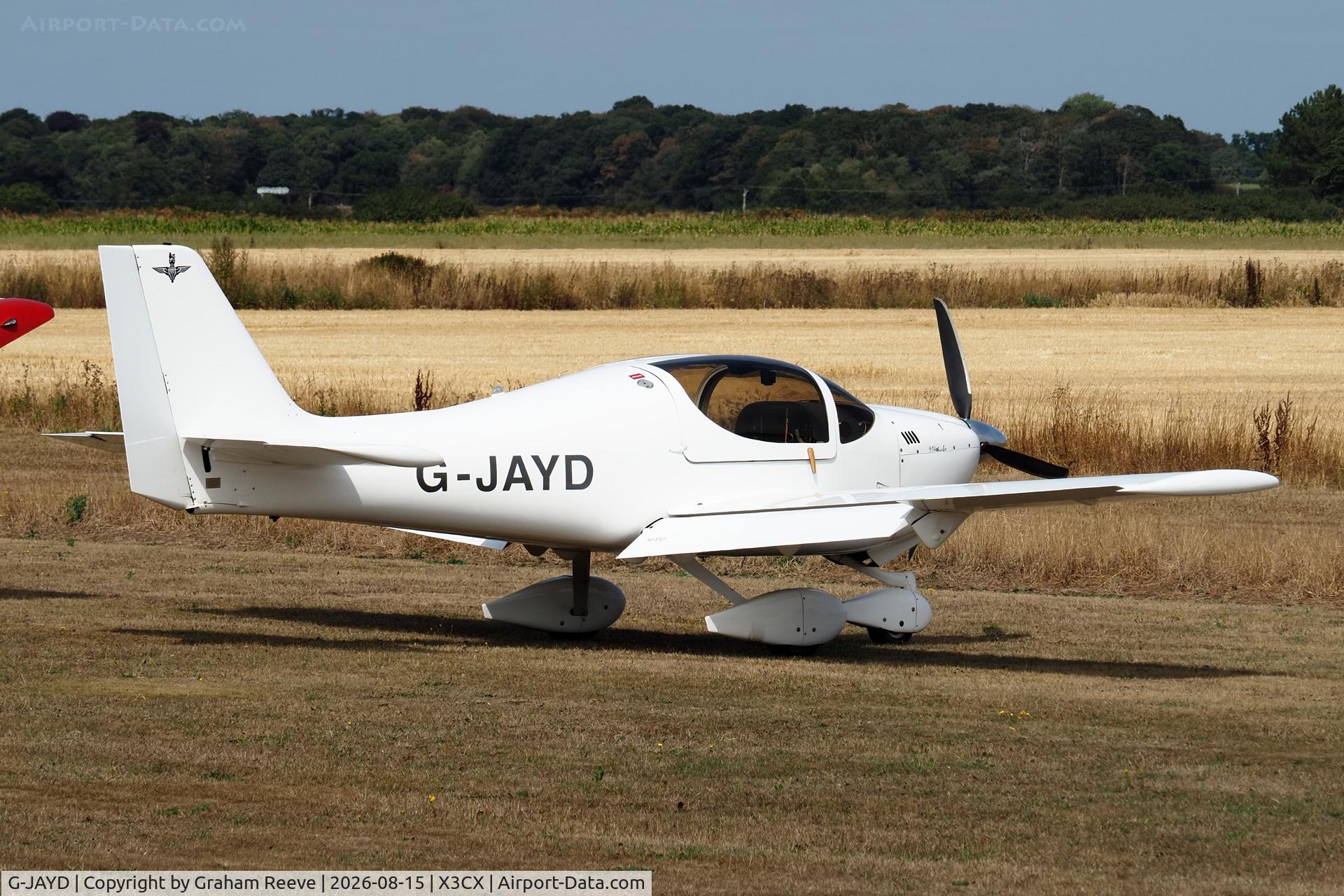 Aircraft G-JAYD, 2005 Europa XS Tri-Gear, c/n PFA 247-13887, Parked at Northrepps., at X3CX, photo by Graham Reeve