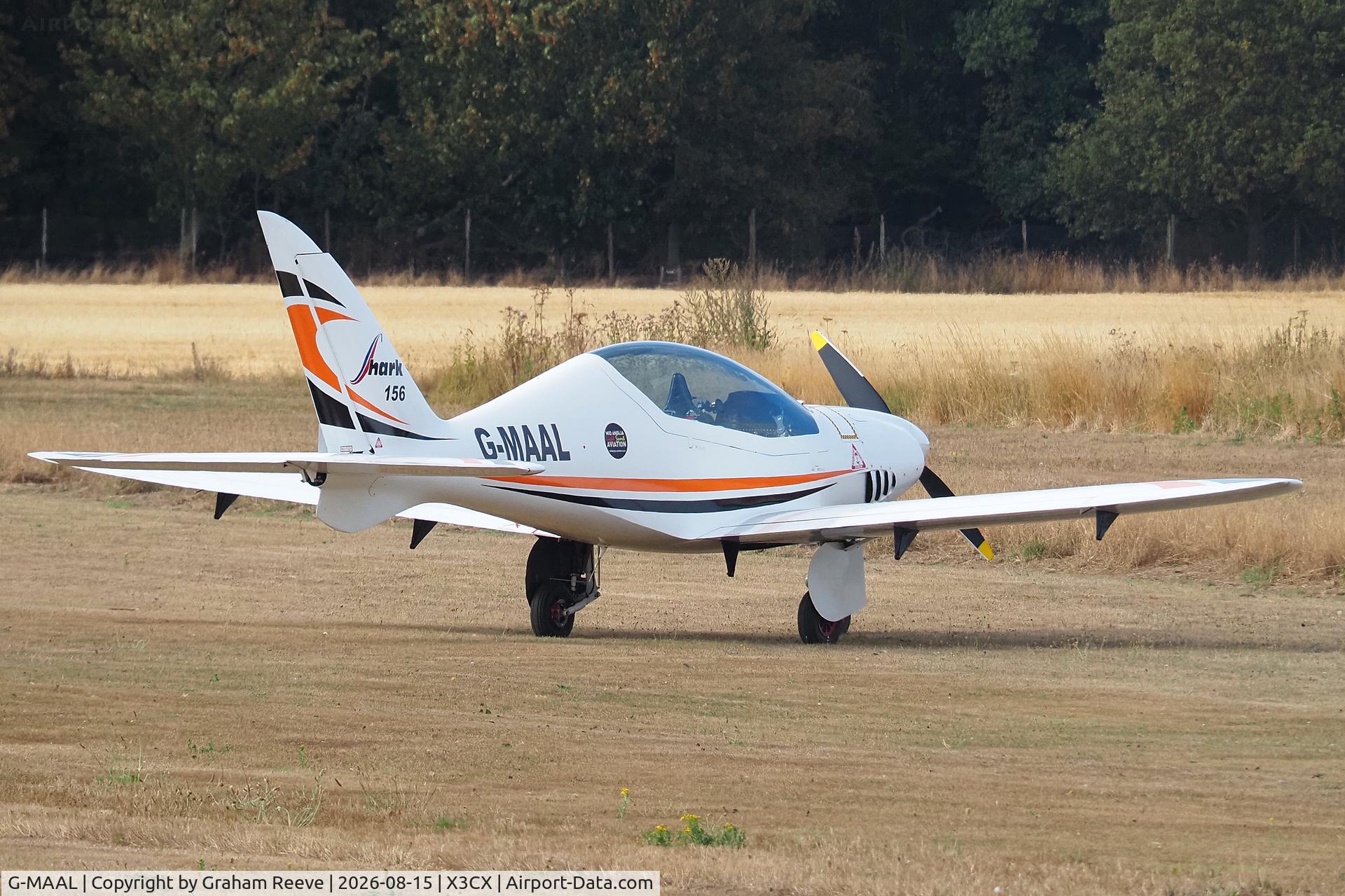 Aircraft G-MAAL, 2024 Shark Aero Shark 600, c/n 156, Parked at Northrepps., at X3CX, photo by Graham Reeve