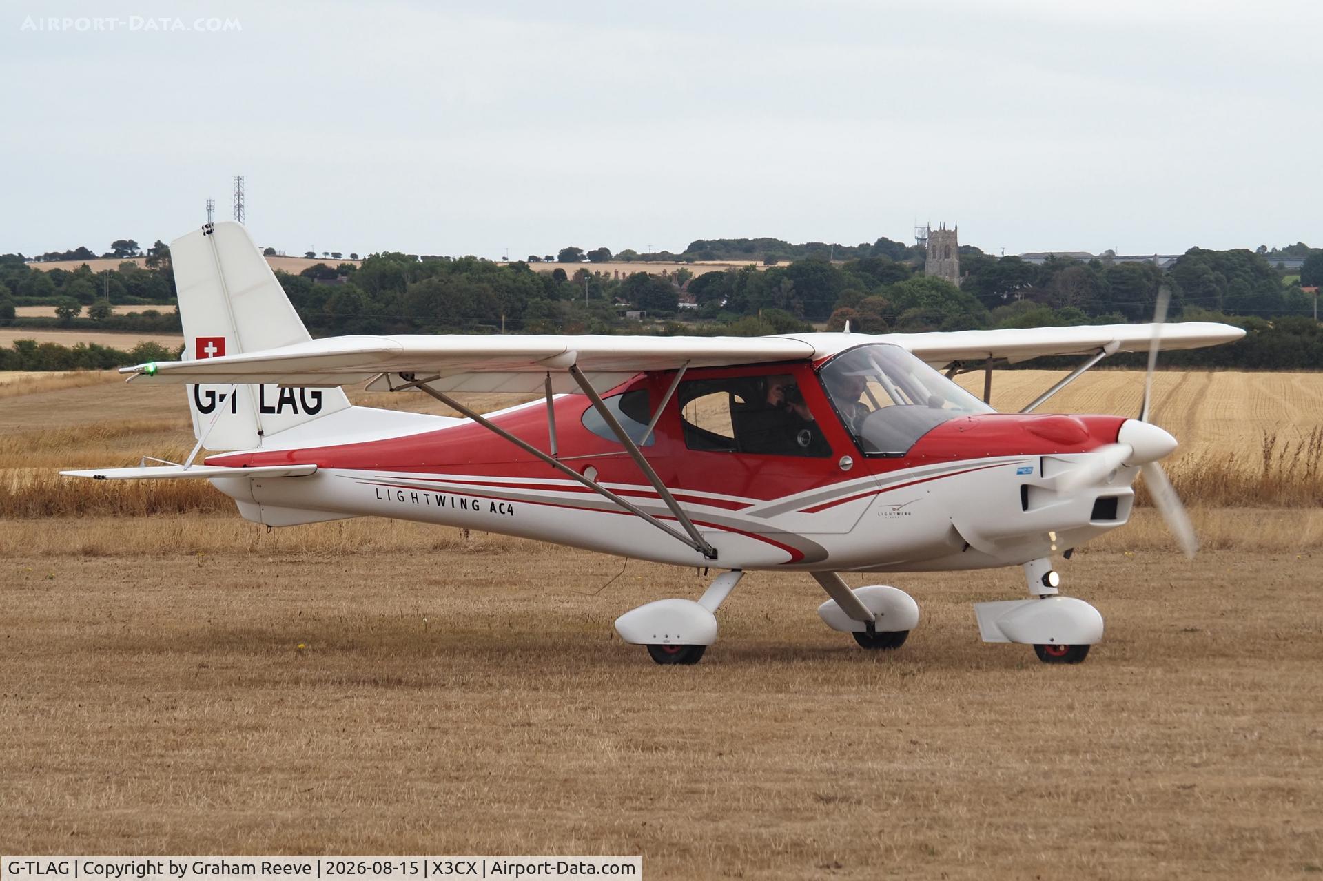 Aircraft G-TLAG, 2019 Light Wing AC4 CS-LSA, c/n 006, Just landed at Northrepps., at X3CX, photo by Graham Reeve