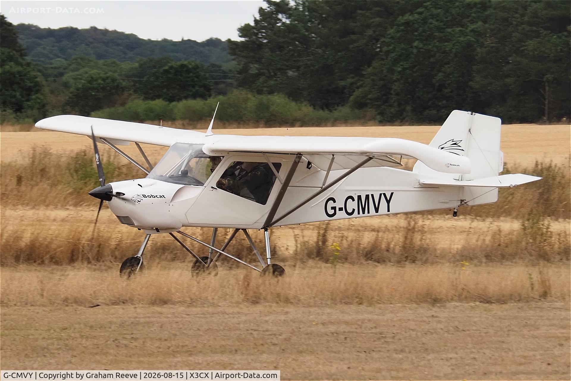 Aircraft G-CMVY, 2024 The Light Aircraft Company Ltd Bobcat 600, c/n TLAC-BC-001, Landing at Northrepps., at X3CX, photo by Graham Reeve