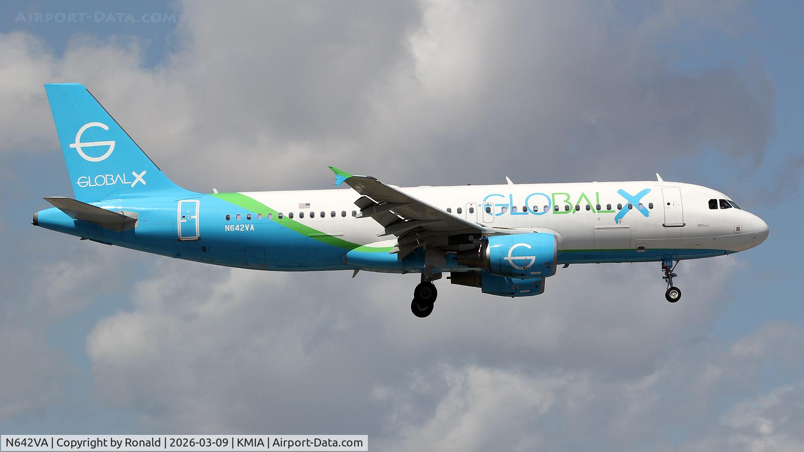 Aircraft N642VA, 2008 Airbus A320-214, c/n 3670, at mia, at KMIA, photo by Ronald