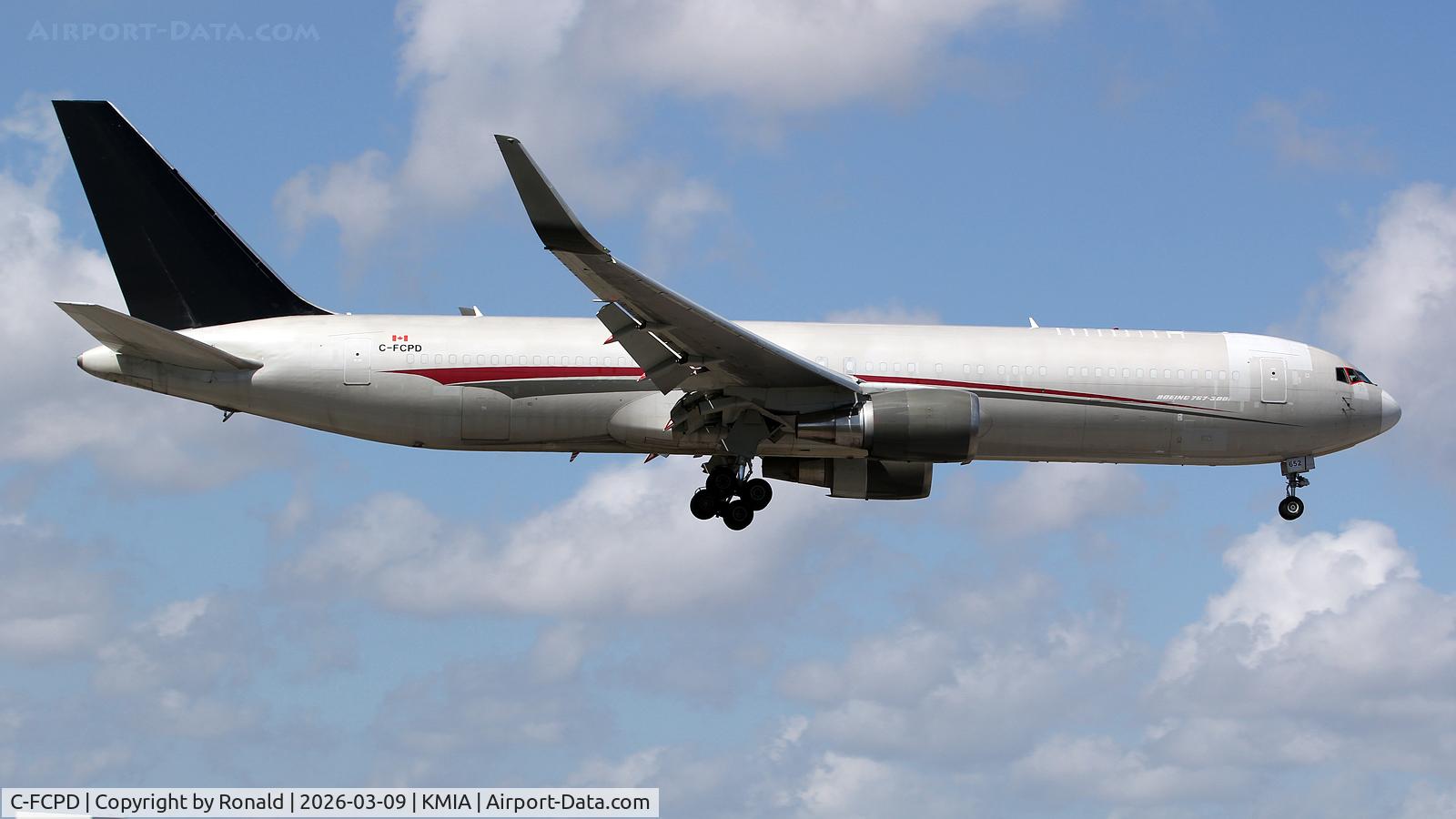 Aircraft C-FCPD, 1997 Boeing 767-316/ER, c/n 27613, at mia, at KMIA, photo by Ronald