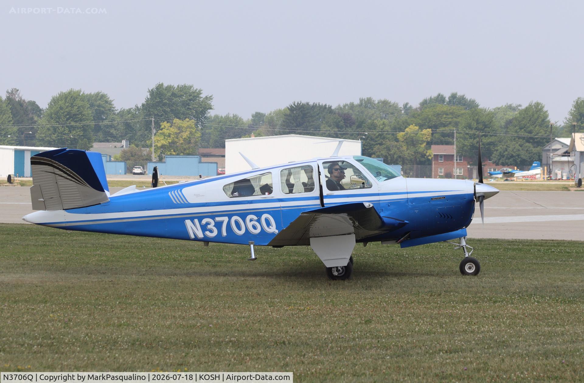 Aircraft N3706Q, 1966 Beech V35 Bonanza, c/n D-8367, Beech V35, at KOSH, photo by MarkPasqualino