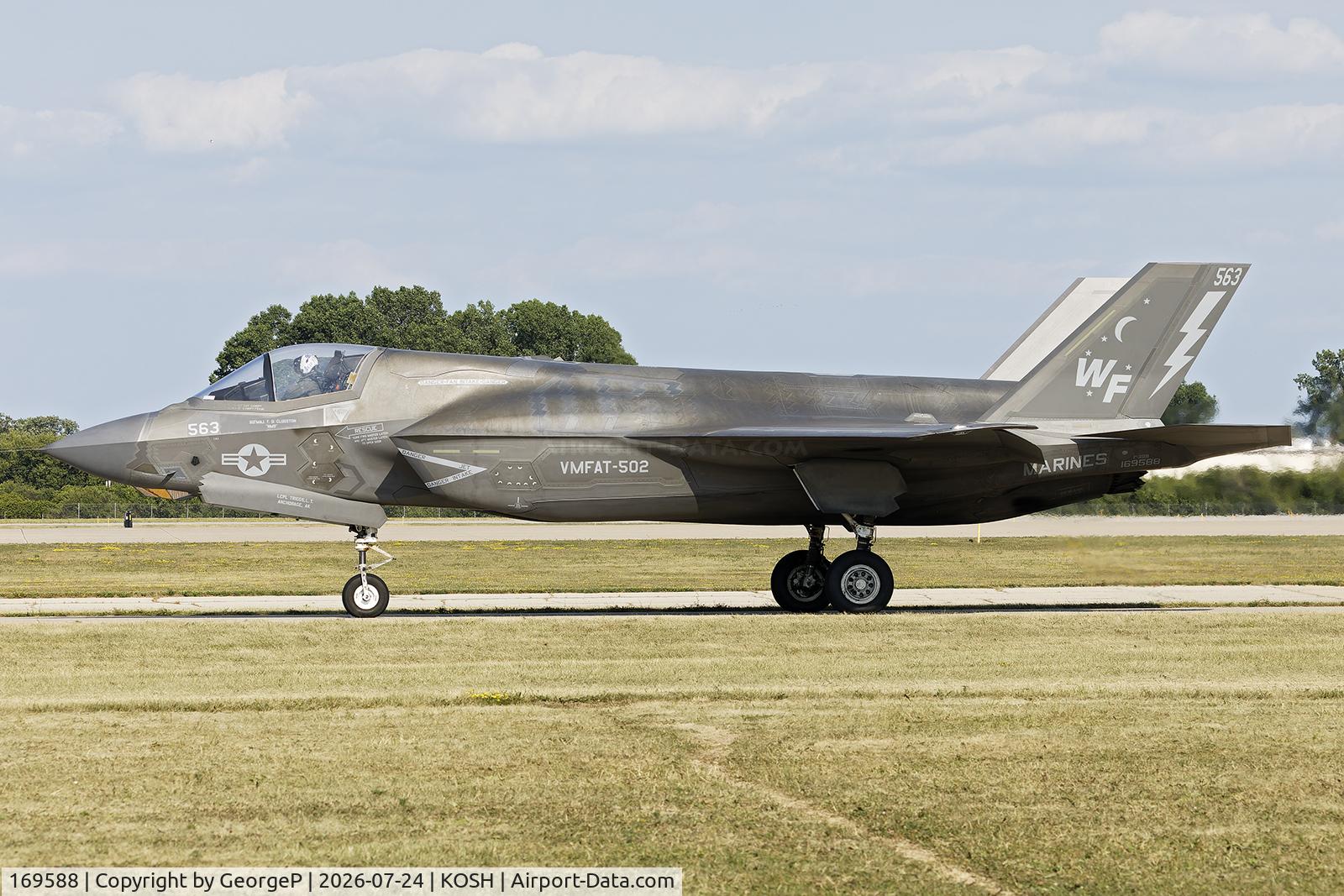 Aircraft 169588, Lockheed Martin F-35B Lightning II, c/n BF-63, Airventure 2026., at KOSH, photo by GeorgeP