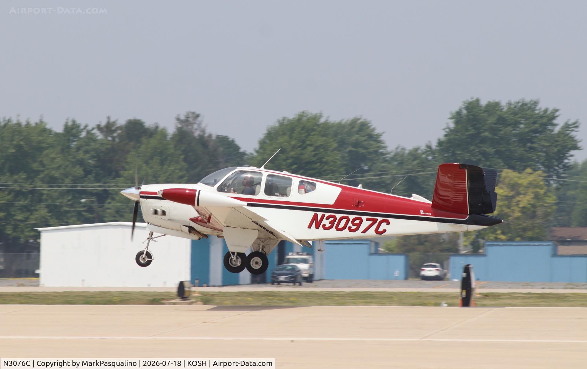 Aircraft N3076C, 1959 Beech K35 Bonanza, c/n D-5741, Beech K35, at KOSH, photo by MarkPasqualino