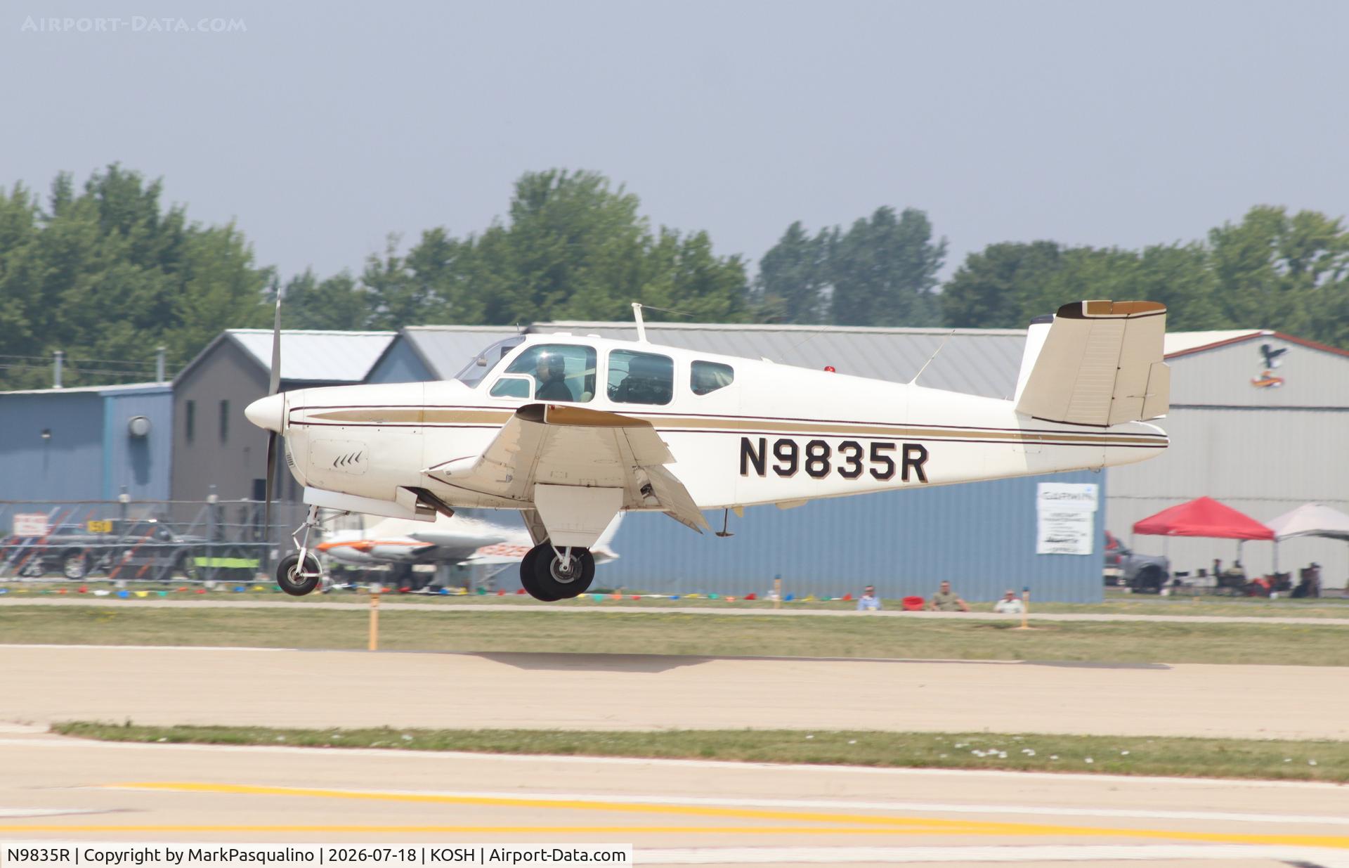 Aircraft N9835R, 1960 Beech M35 Bonanza, c/n D-6359, Beech M35, at KOSH, photo by MarkPasqualino