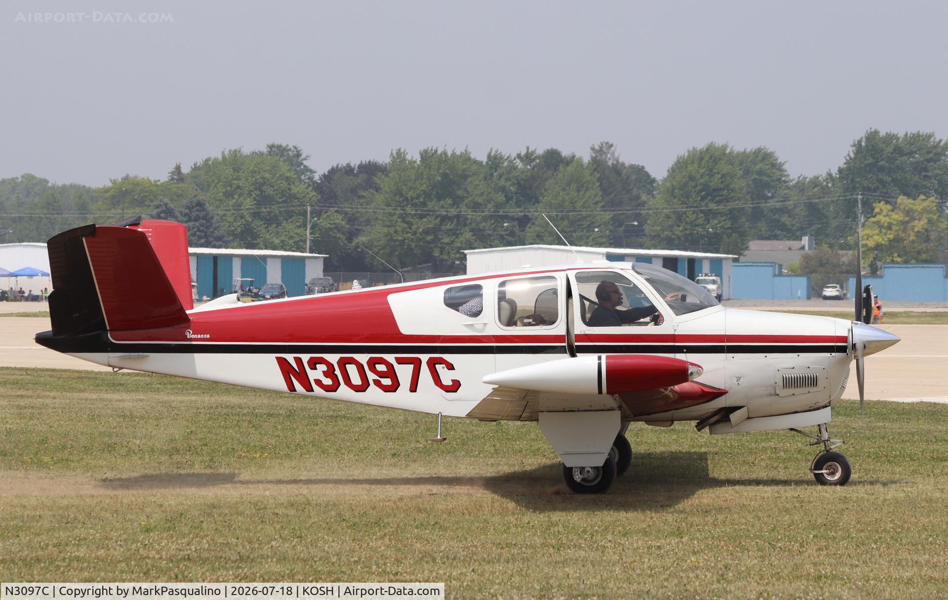 Aircraft N3097C, 1958 Beech K35 Bonanza, c/n D-5787, Beech K35, at KOSH, photo by MarkPasqualino