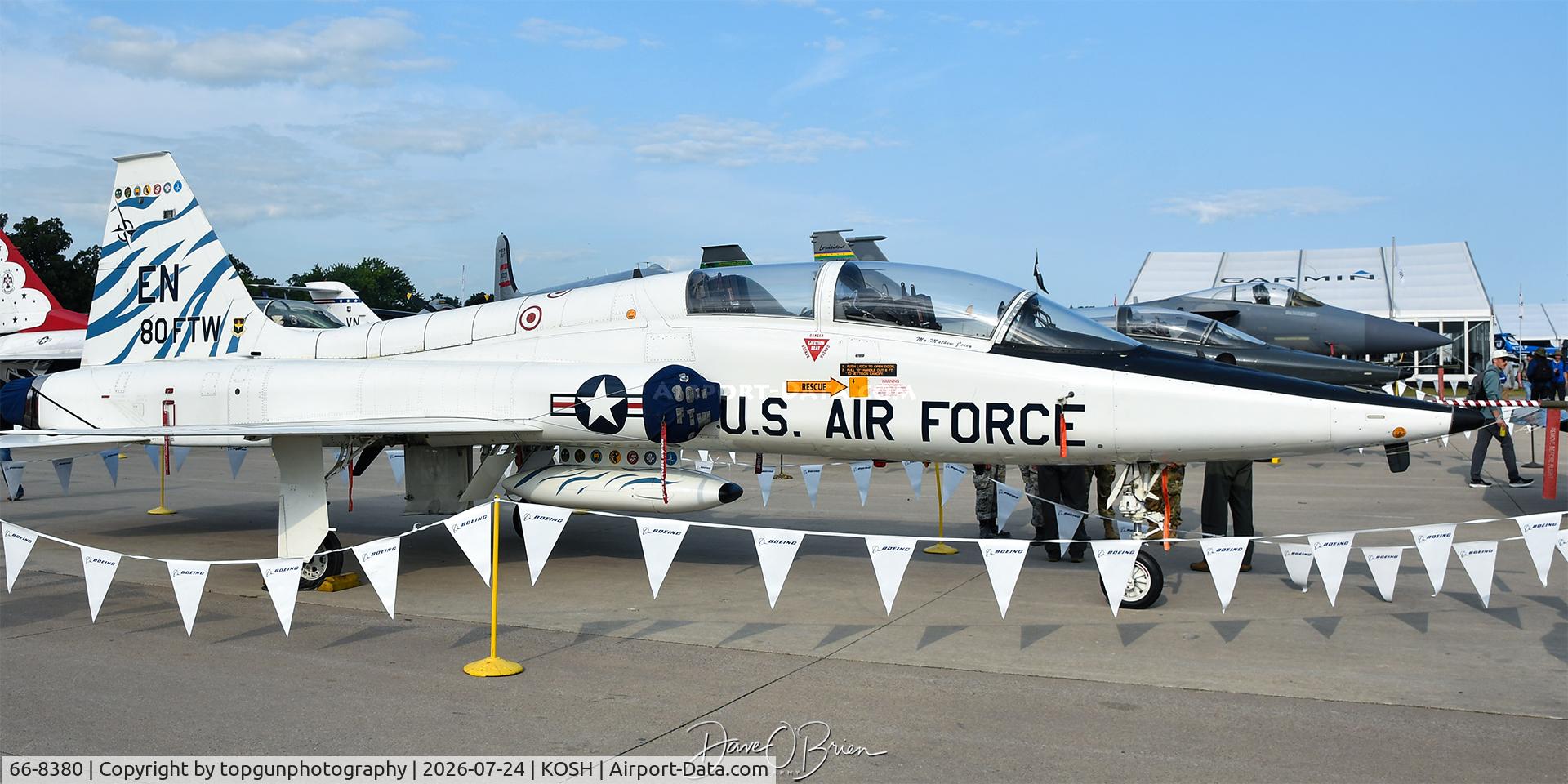 Aircraft 66-8380, 1966 Northrop T-38C Talon, c/n N.5950, 90th FTS, at KOSH, photo by topgunphotography