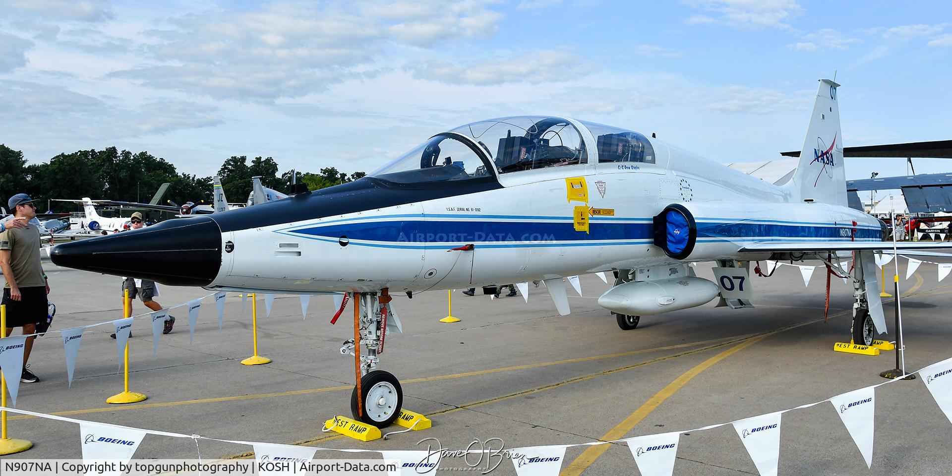 Aircraft N907NA, Northrop T-38A, c/n 61-0912, NASA T-38 in Boeing Plaza, at KOSH, photo by topgunphotography
