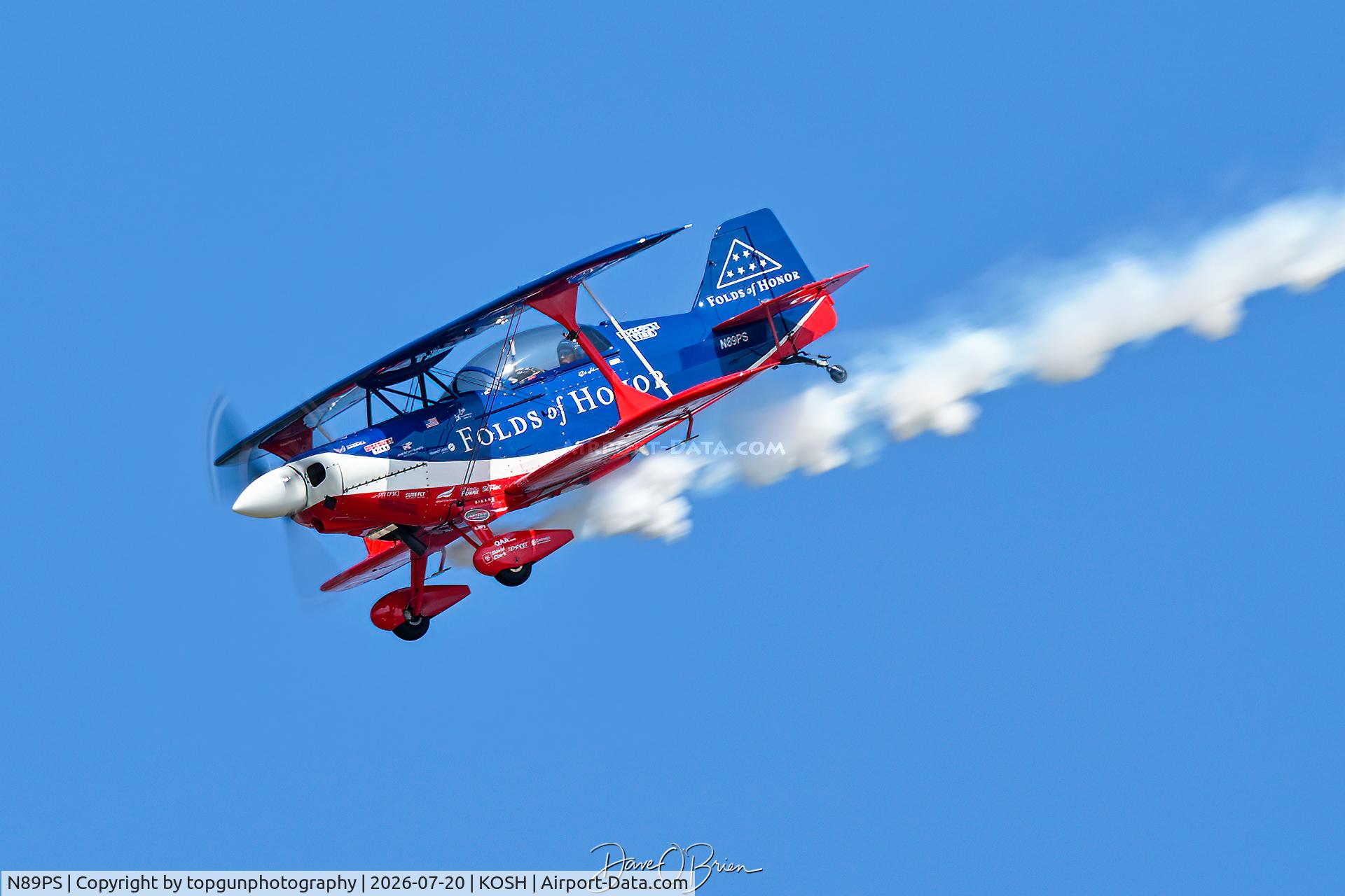 Aircraft N89PS, 1998 Aviat Pitts S-2C Special, c/n 6013, Ed Hammil Folds of Honor, at KOSH, photo by topgunphotography