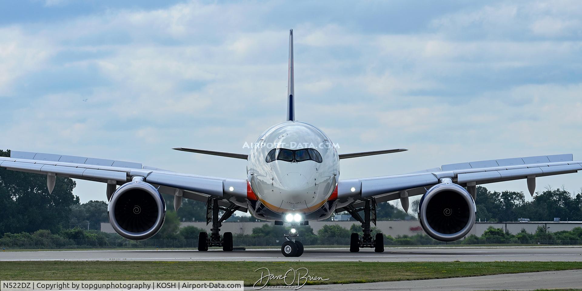 Aircraft N522DZ, 2024 Airbus A350-941, c/n 0673, Delta's LA Olympic 2028 livery, at KOSH, photo by topgunphotography