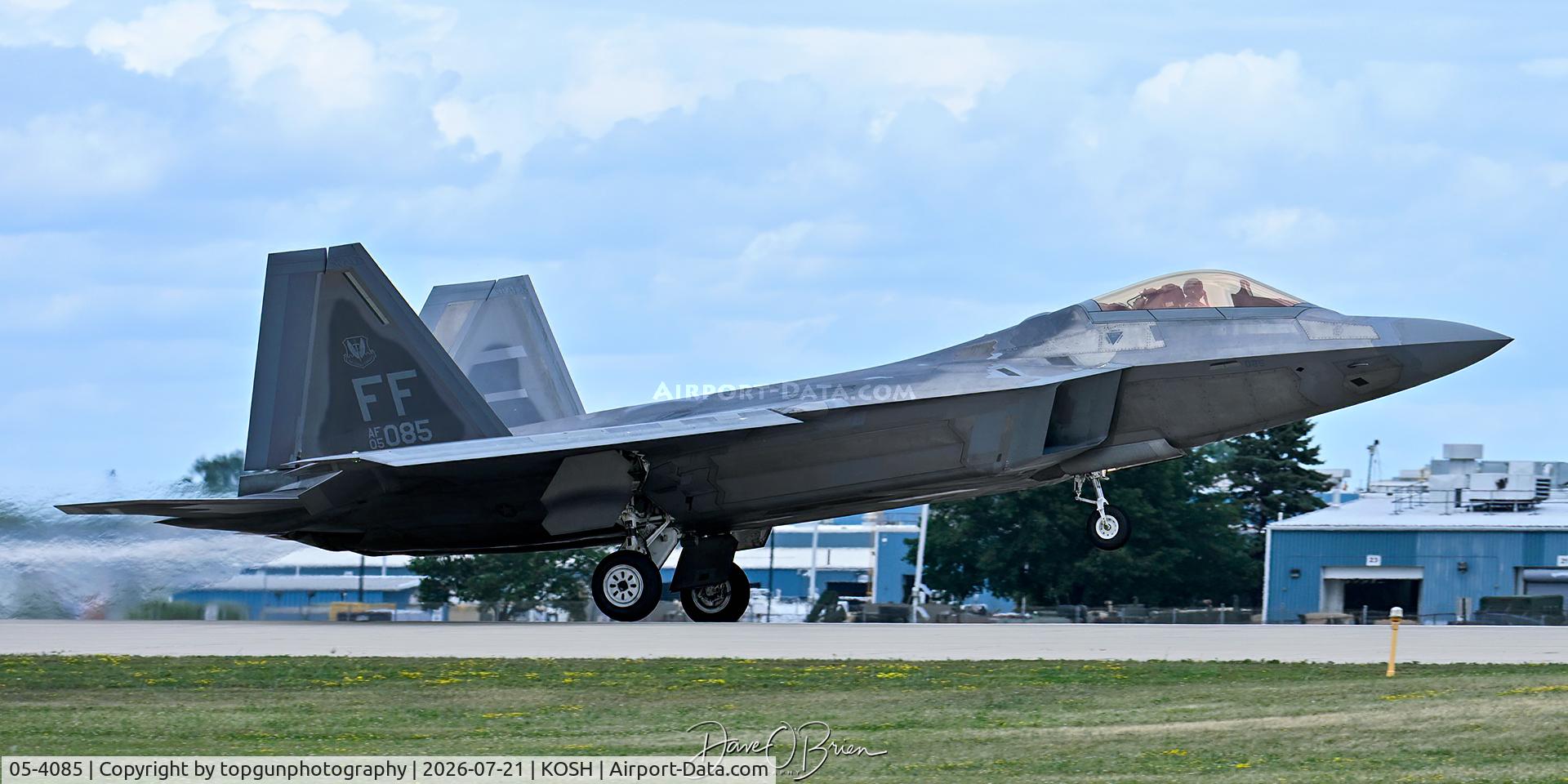 Aircraft 05-4085, 2005 Lockheed Martin F-22A Raptor, c/n 4085, 94th FS, at KOSH, photo by topgunphotography