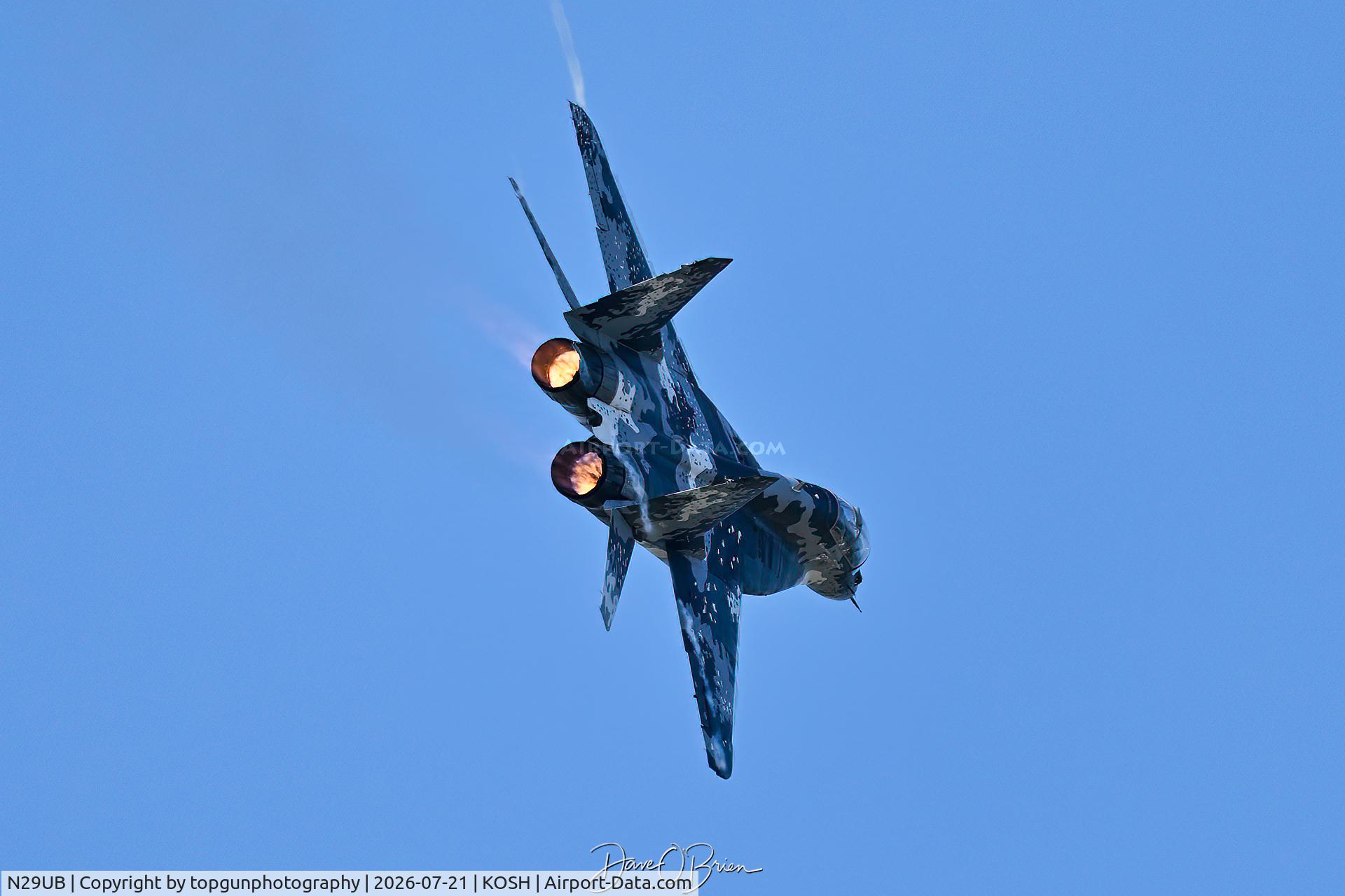 Aircraft N29UB, 1989 Mikoyan-Gurevich MiG-29UB, c/n 50903014896, Jared "ROOK" Isaacman arriving at Oshkosh 26, at KOSH, photo by topgunphotography