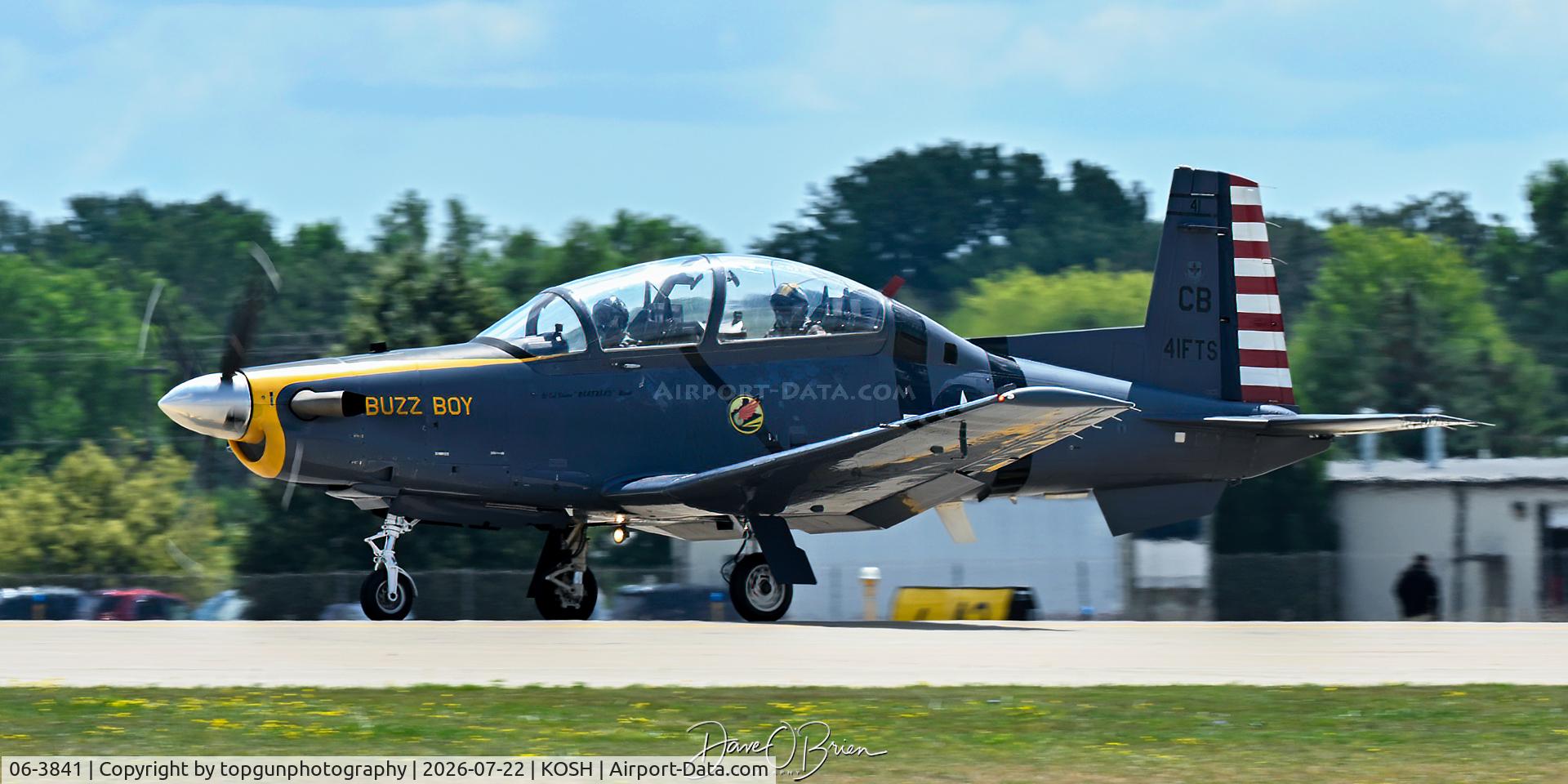 Aircraft 06-3841, Raytheon T-6A Texan II, c/n PT-396, 41st FTS Columbus AFB, MS, at KOSH, photo by topgunphotography