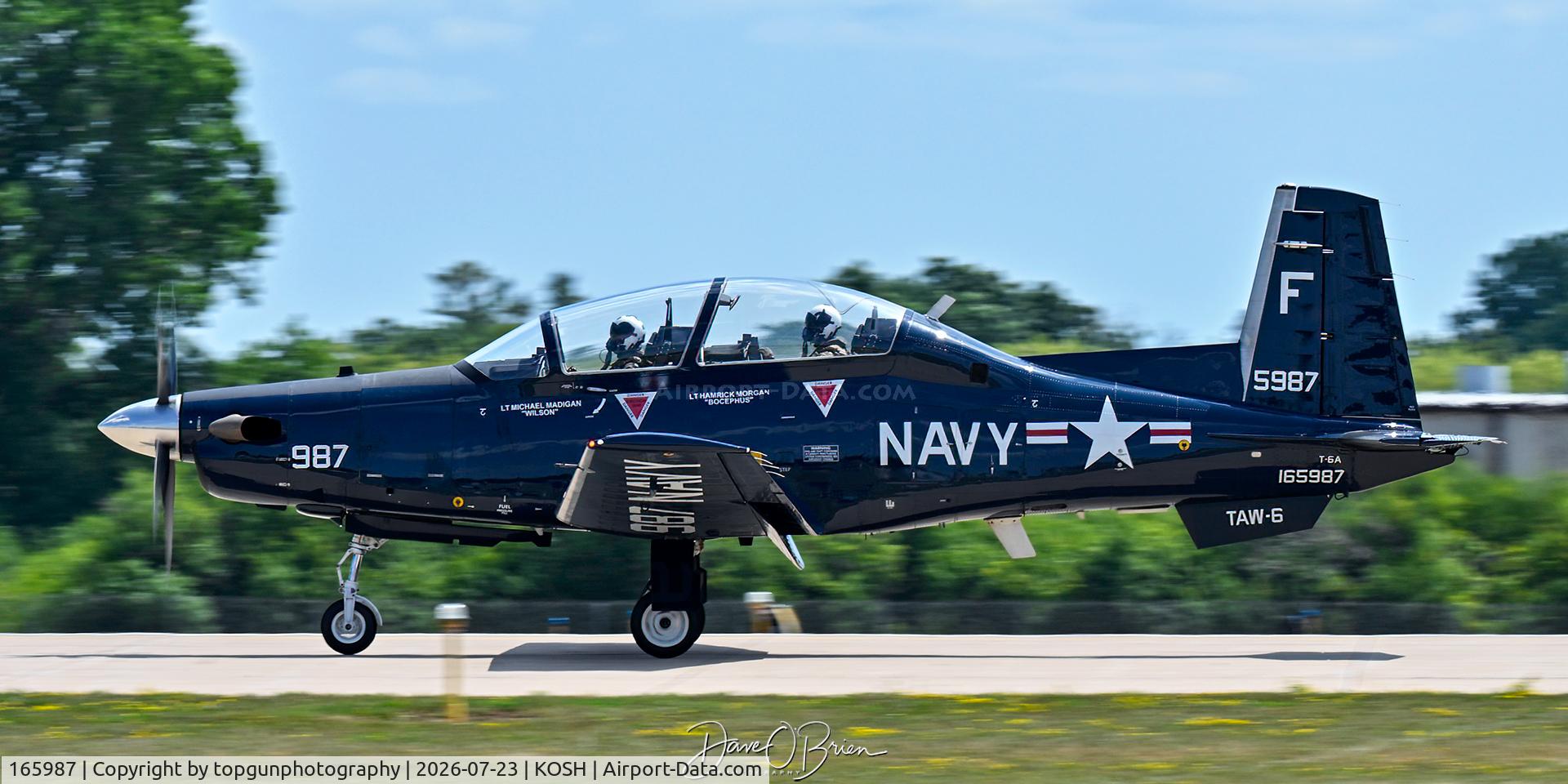 Aircraft 165987, Raytheon T-6A Texan II, c/n PT-157, KATT72, at KOSH, photo by topgunphotography